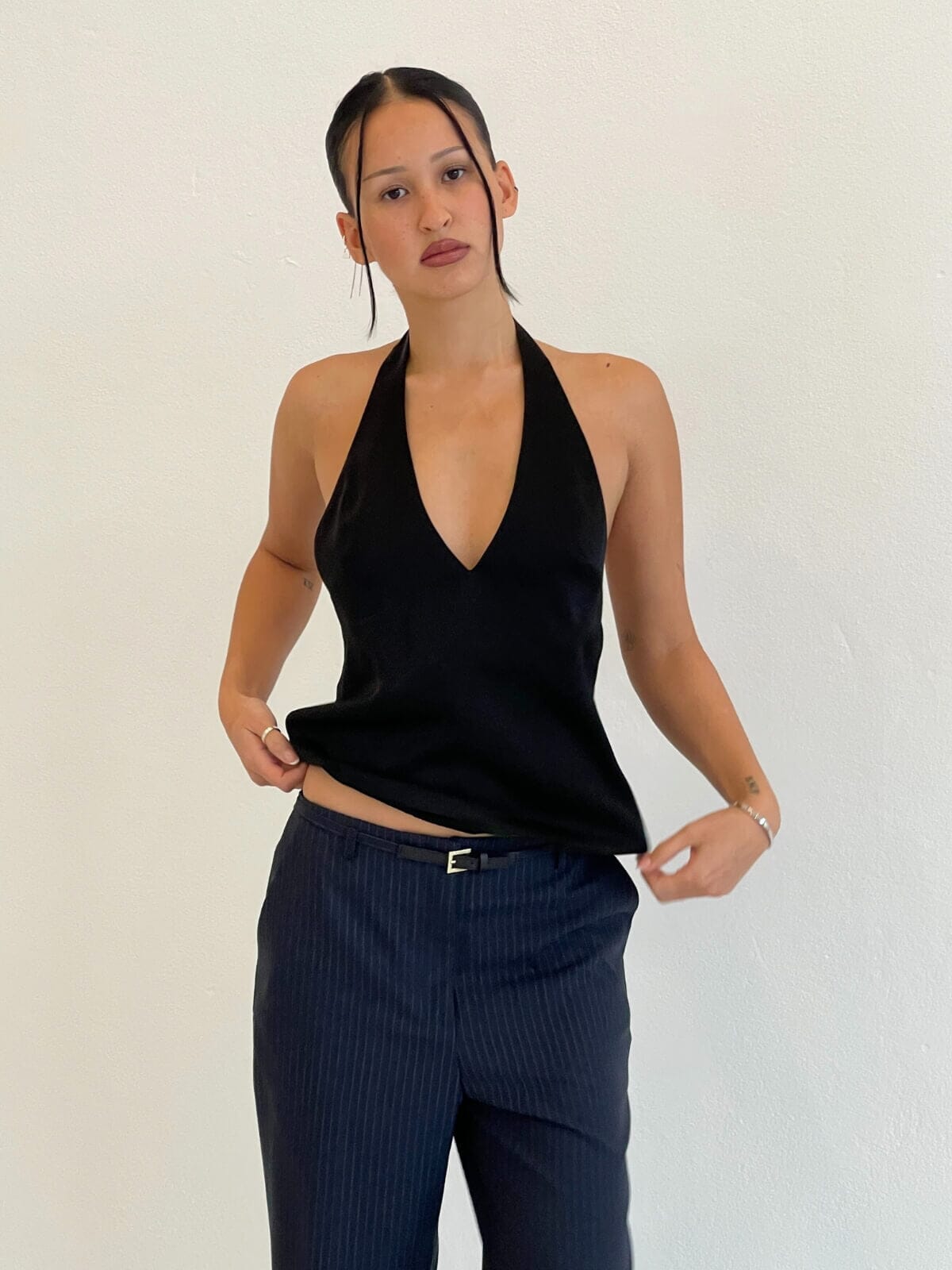 Evian Halter Top - Black Tops Viktoria & Woods