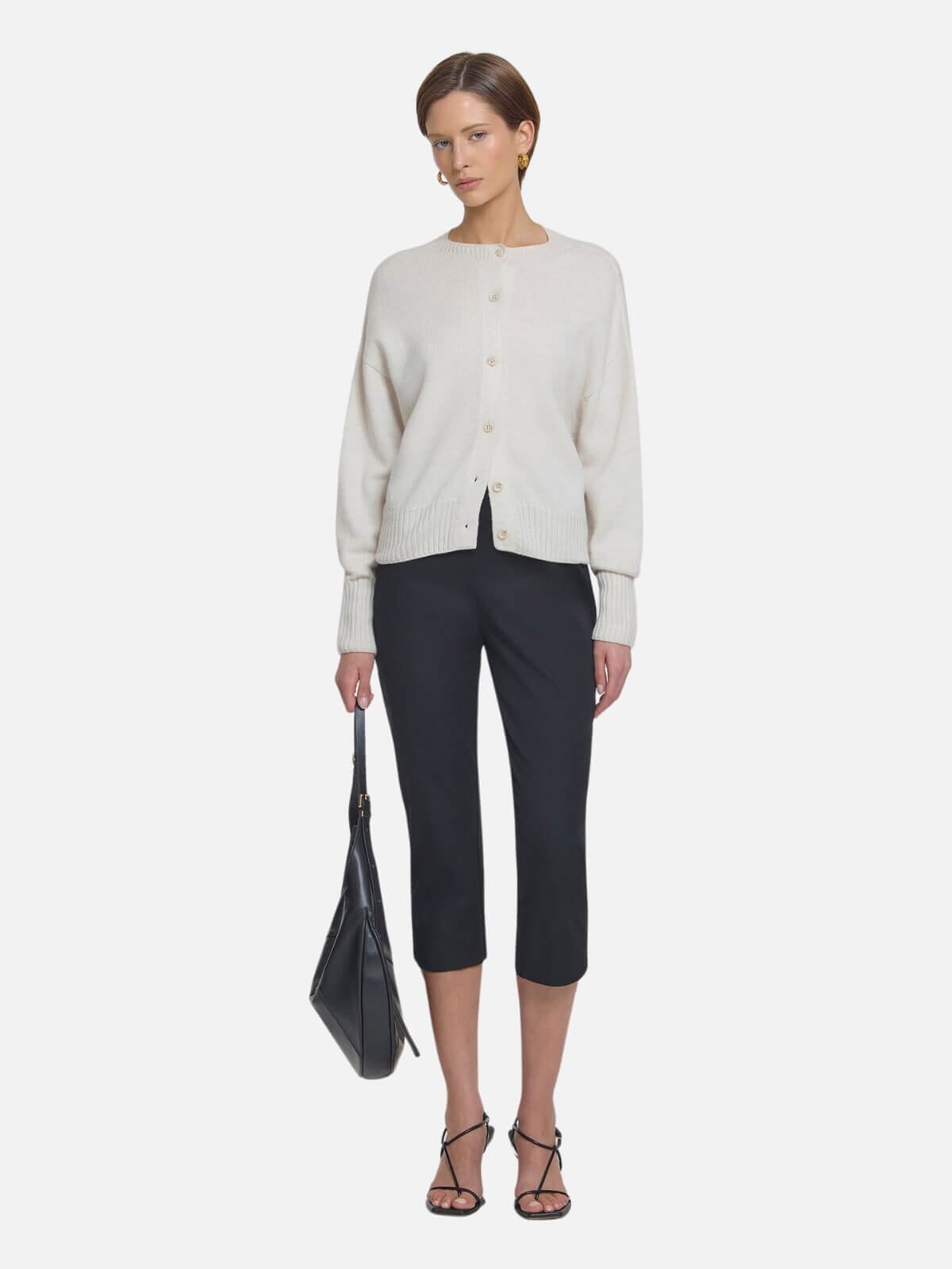 Hart Merino Cardigan - Ivory Marl Tops Viktoria & Woods