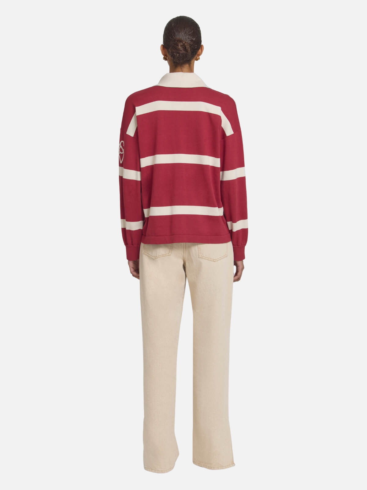 Rival Polo Knit - Scarlet Stripe