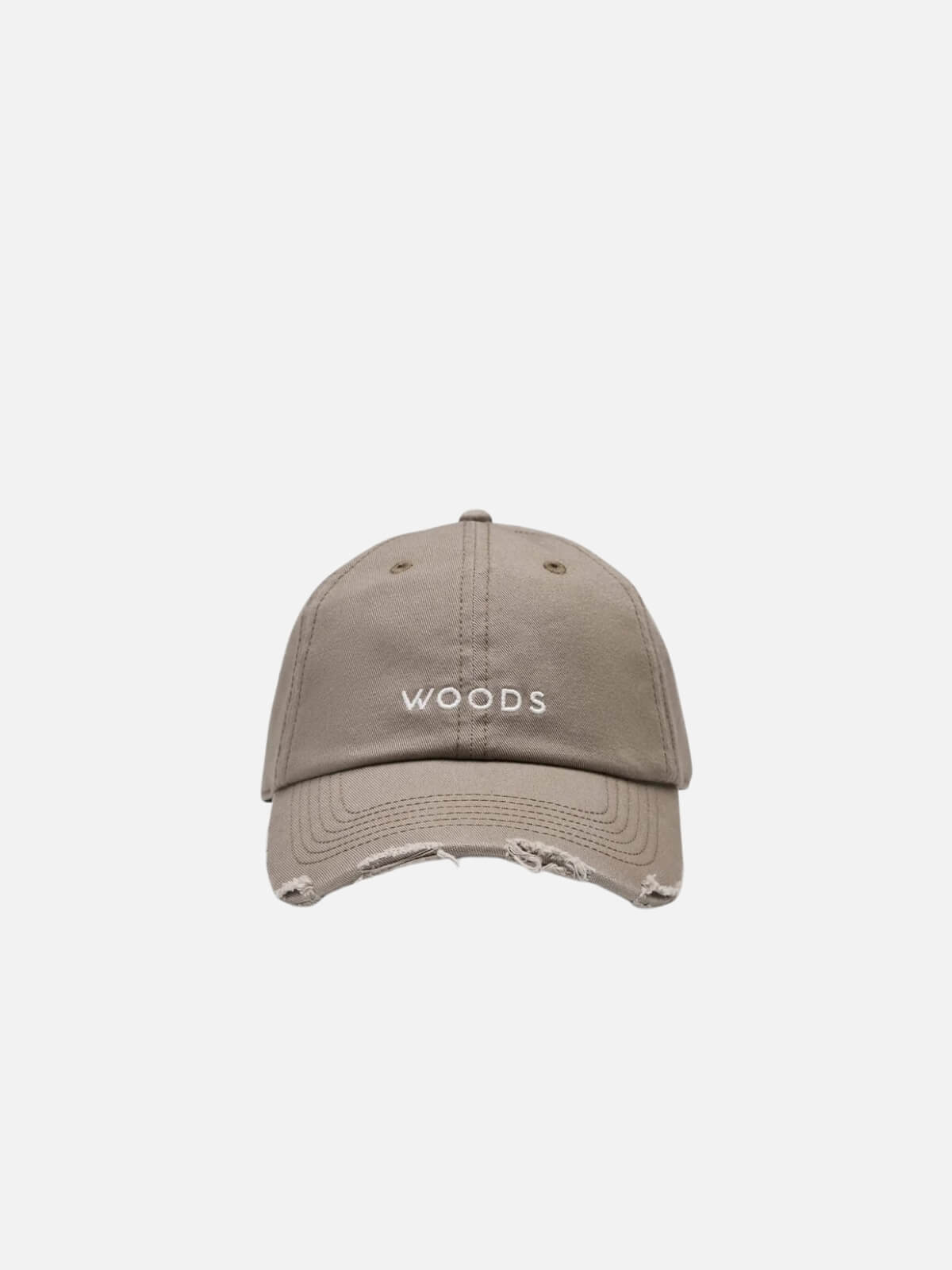 Woods Distressed Cap - Latte