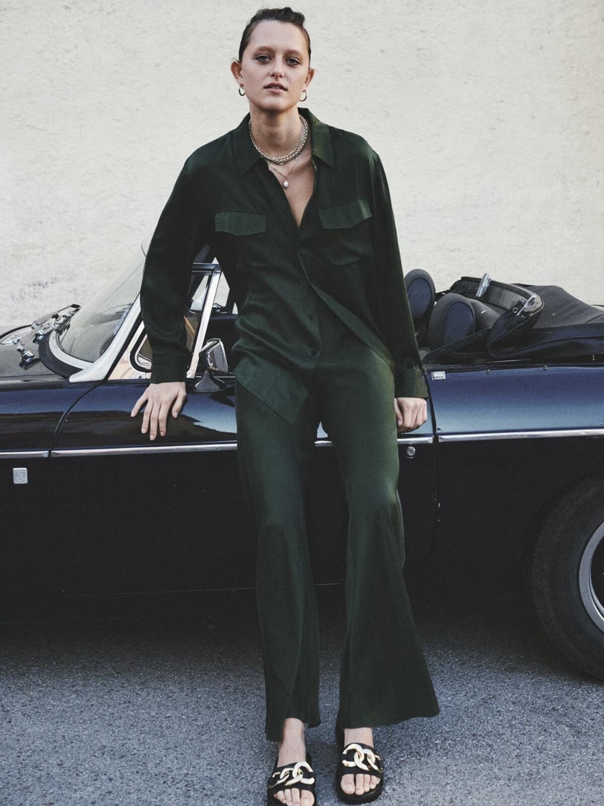 Silk Laundry | Bias Cut Pant - Cedar | Perlu