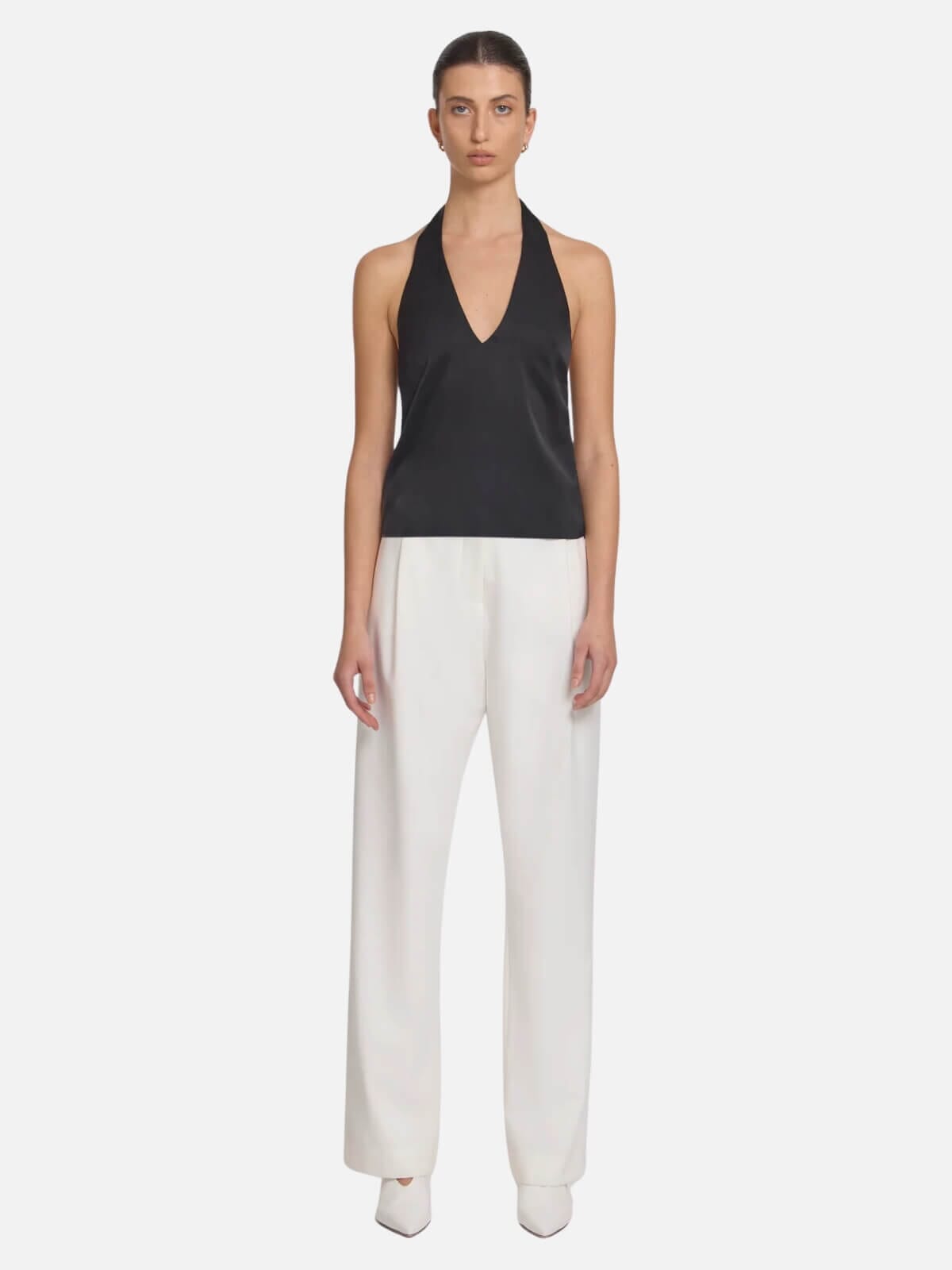 Viktoria & Woods | Evian Halter Top - Black | Perlu