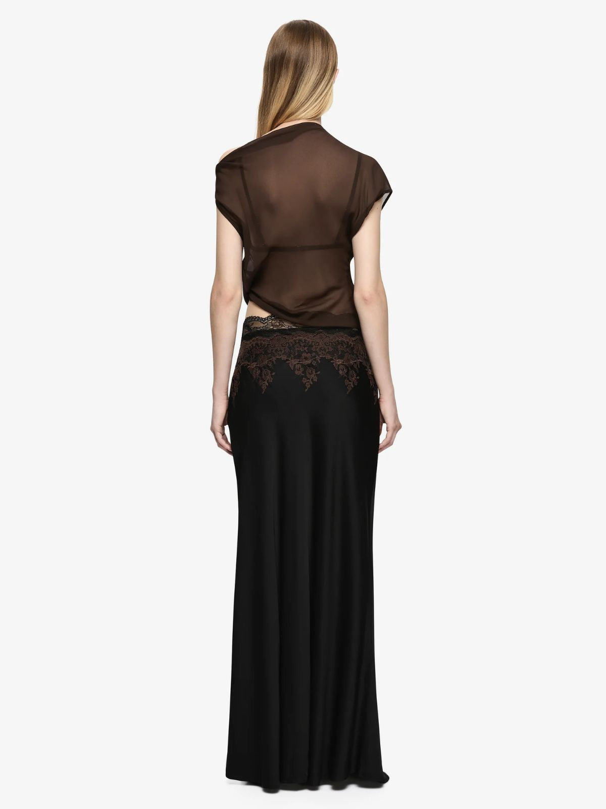 Orsina Maxi Skirt - Black/Bitter Choc
