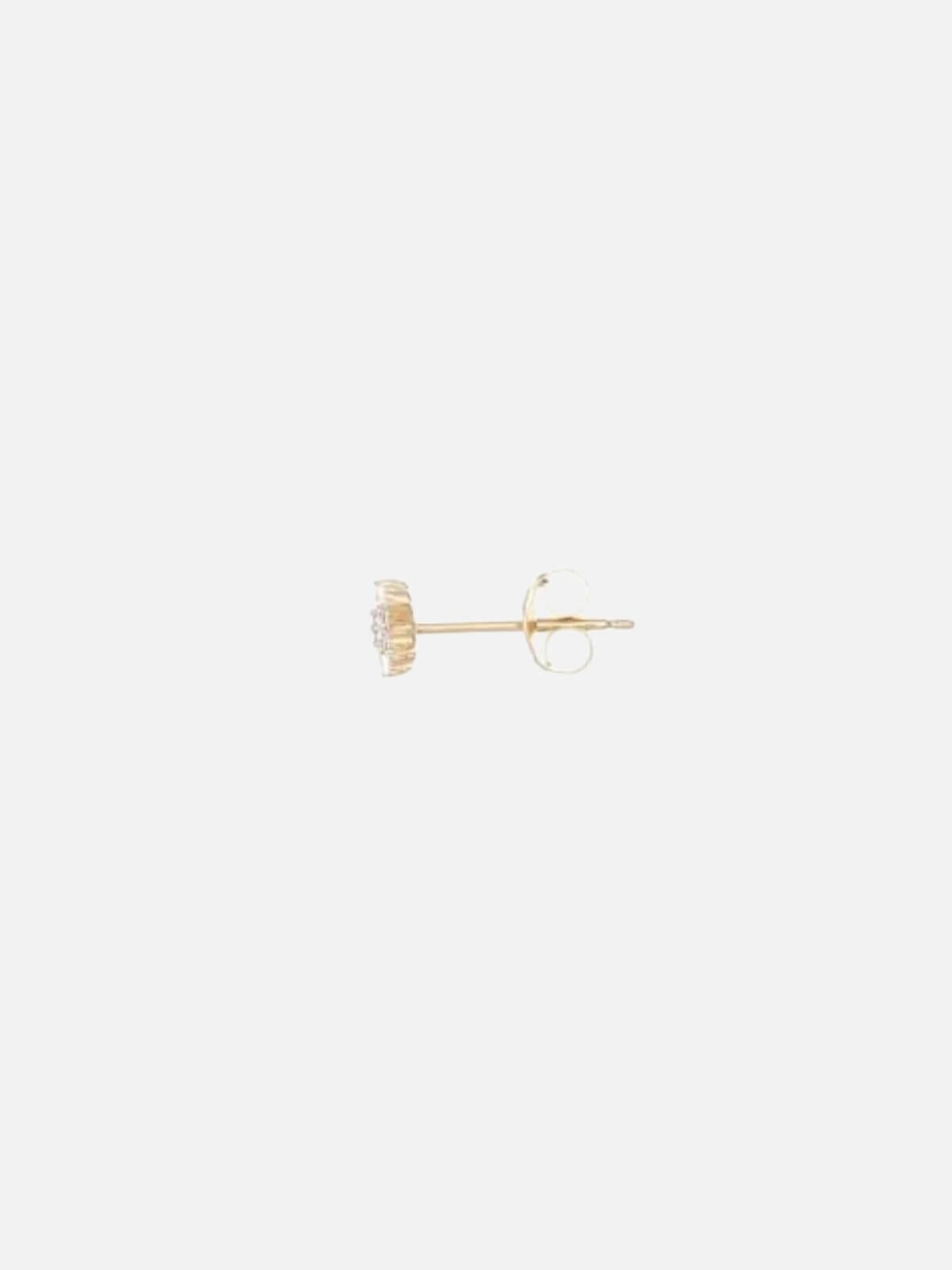 By Charlotte | 14k Gold Crystal Lotus Flower Earring | Perlu 