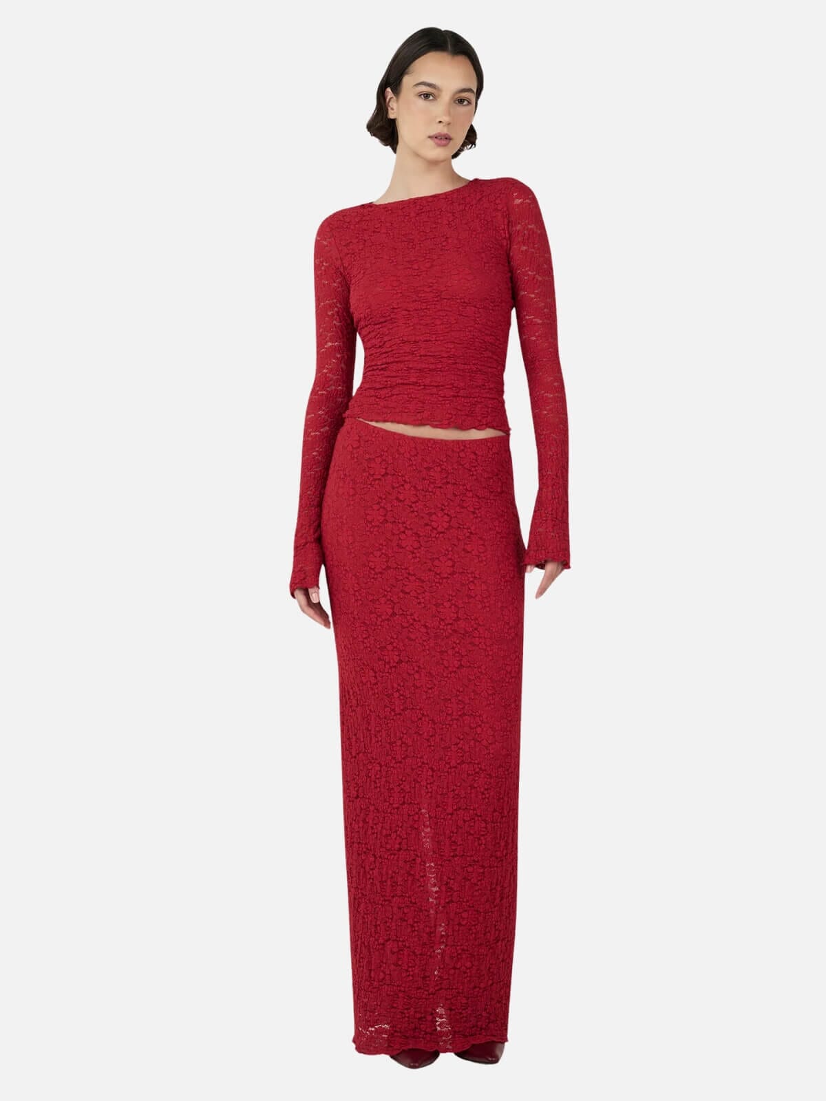 Ownley | Delfine Skirt - Tango Red | Perlu