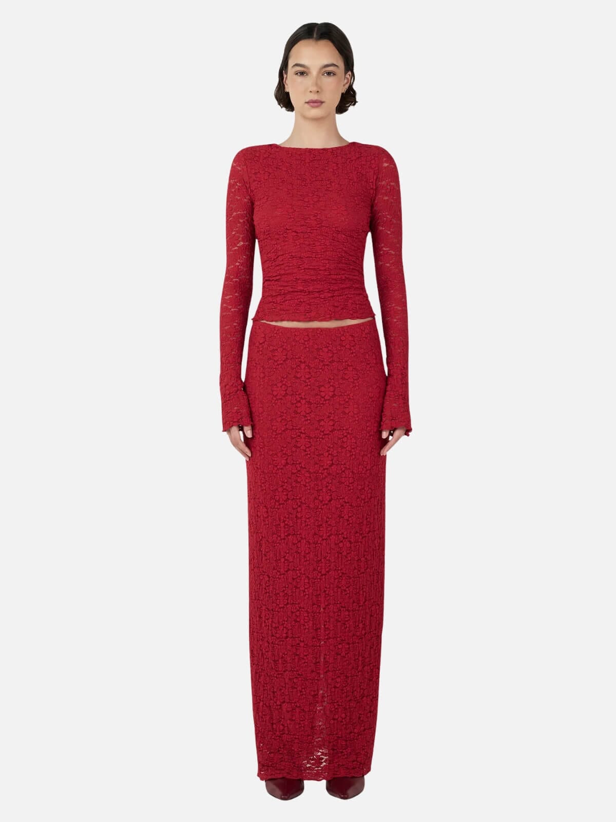 Delfine Skirt - Tango Red Skirts Ownley 
