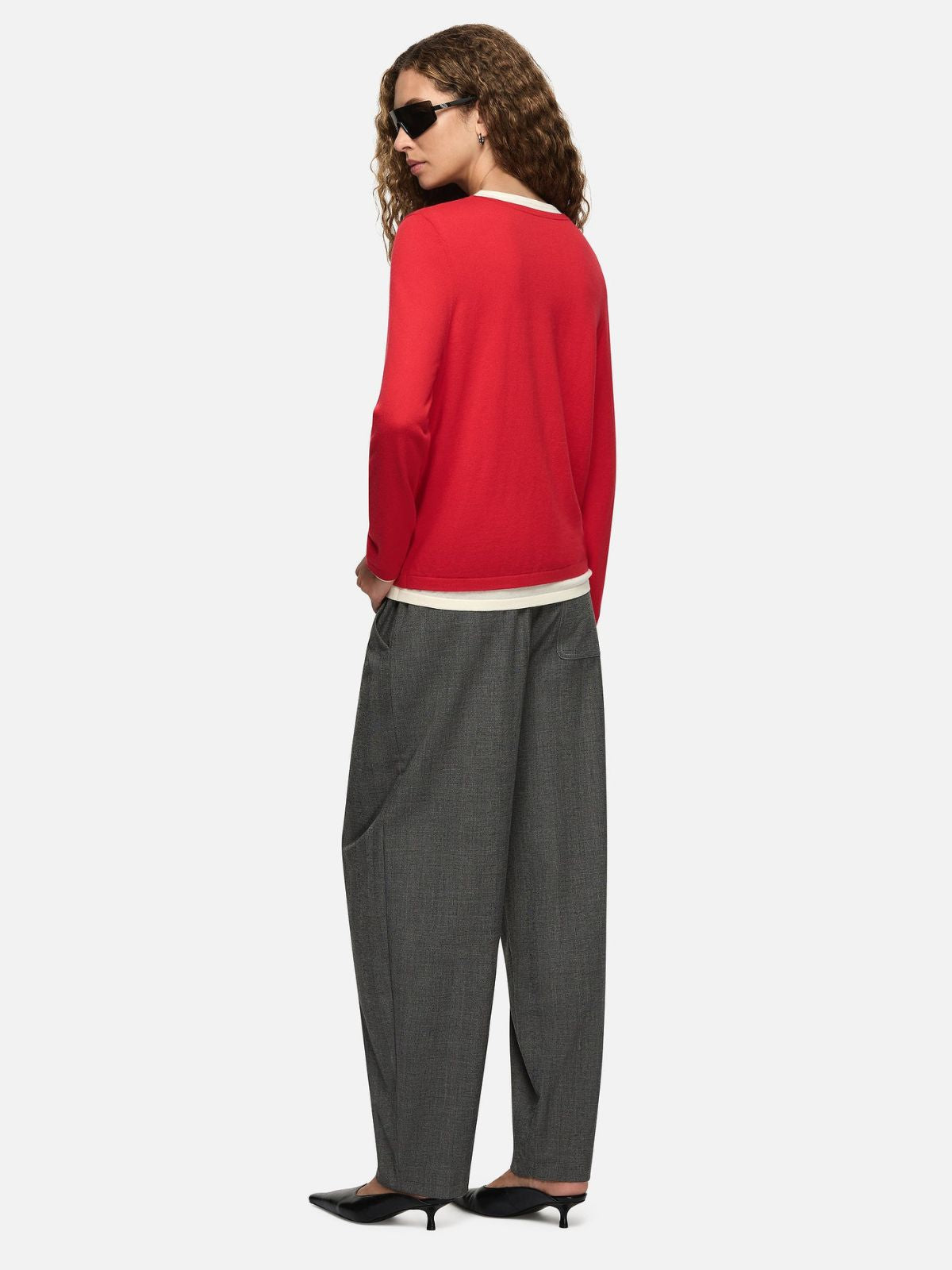 Amber Layered Sweater - Red