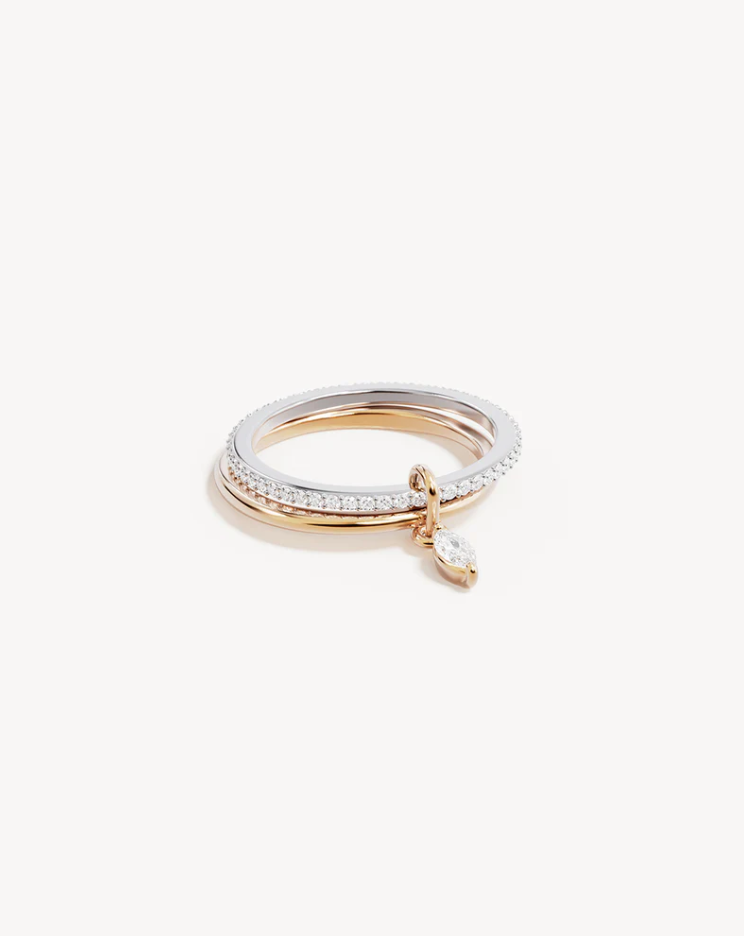 18k Gold Vermeil Two-Tone Connected Souls Ring