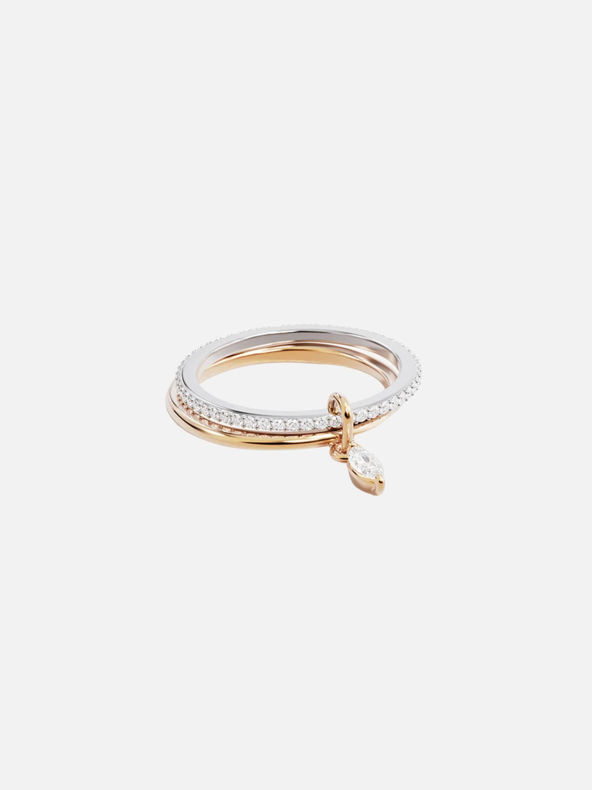 18k Gold Vermeil Two-Tone Connected Souls Ring