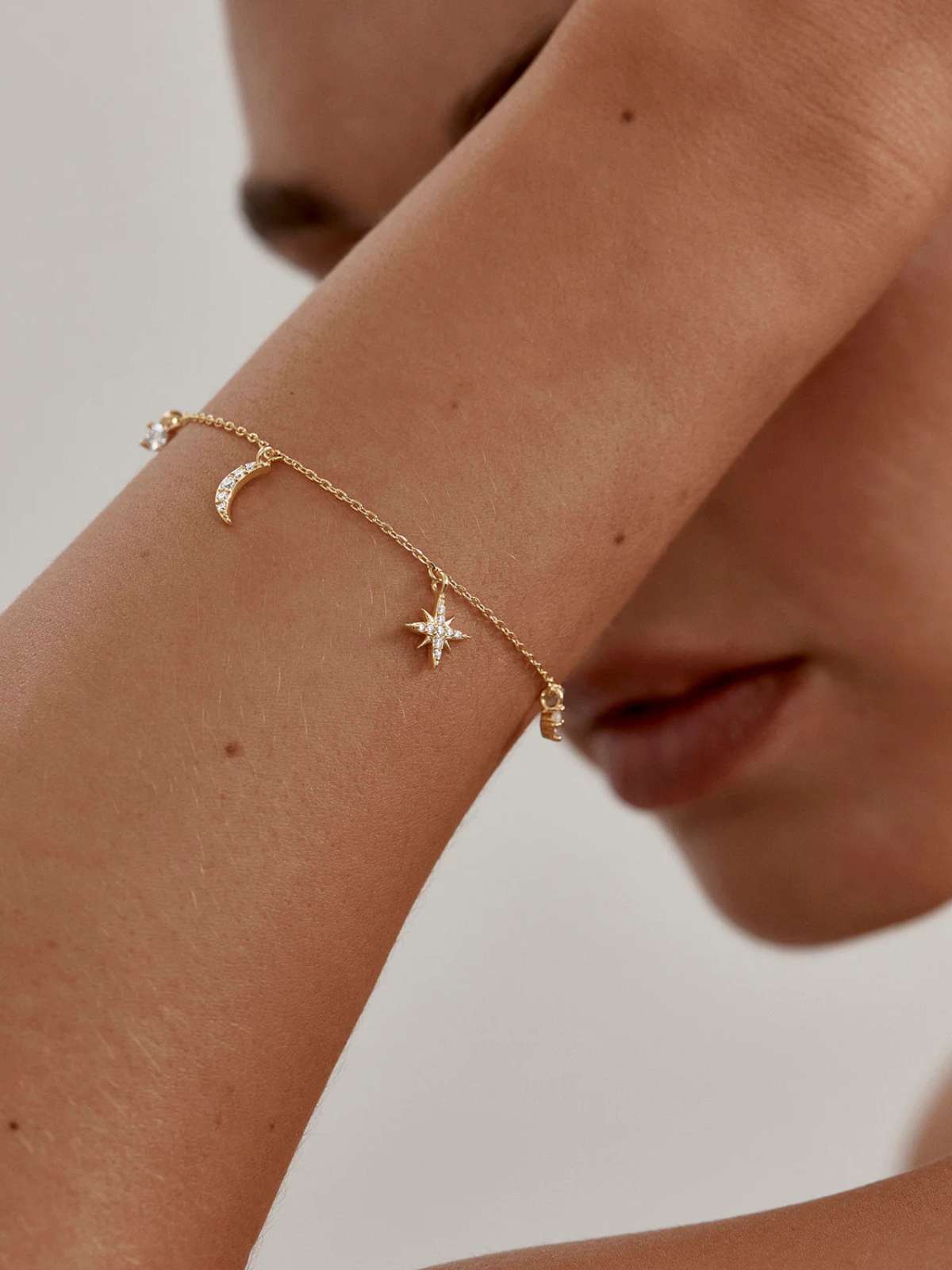 18k Gold Vermeil Celestial Skies Charm Bracelet