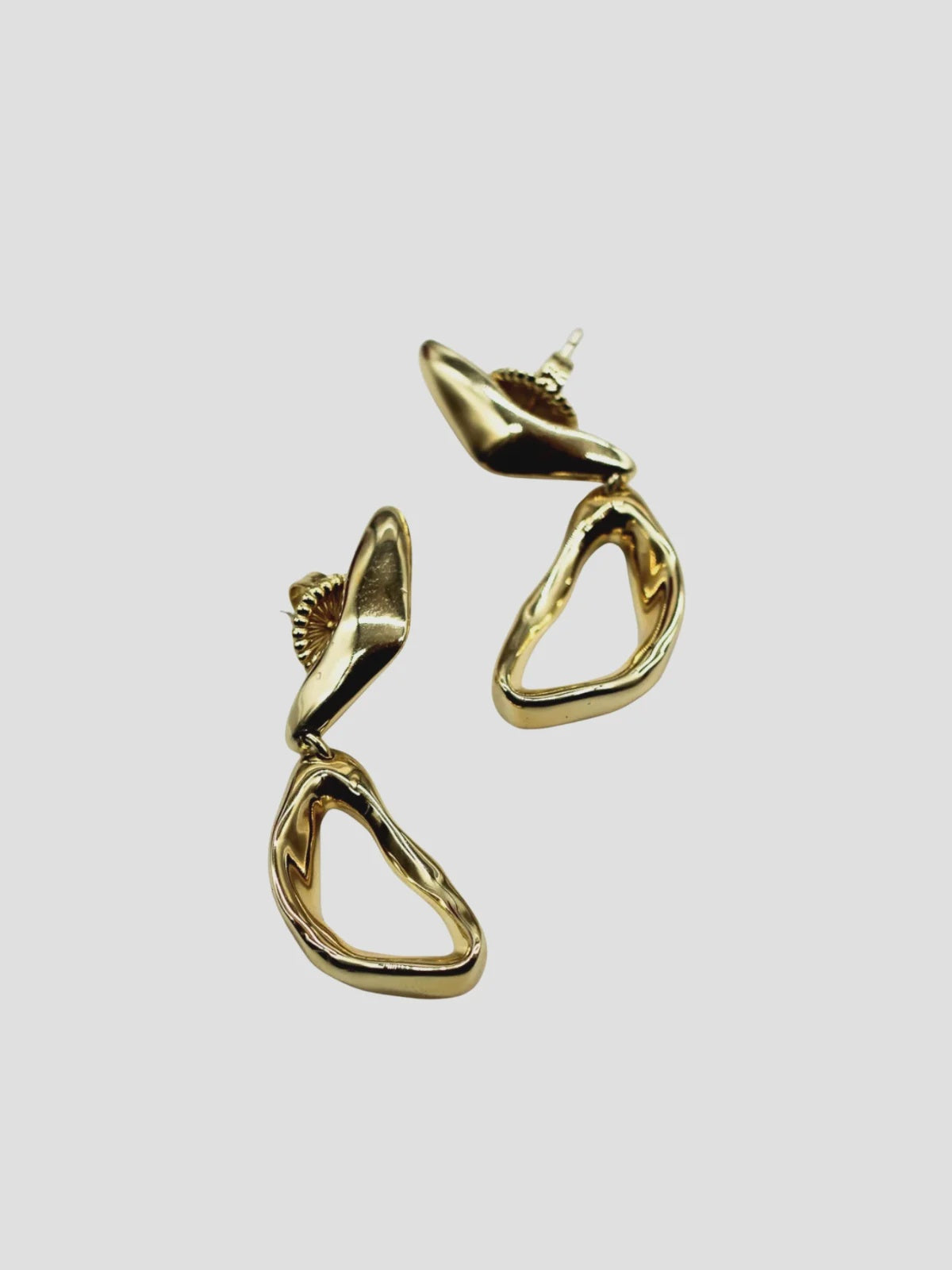 Ravine Statement Earrings - Gold