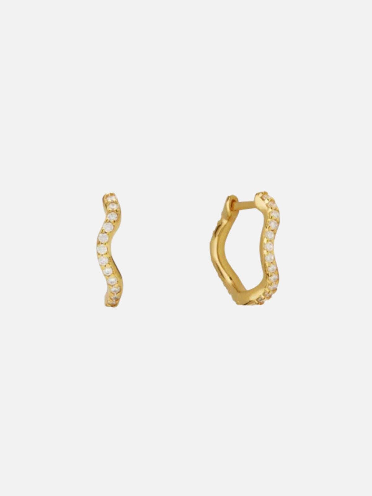 Luna Wave Huggies - Gold Earrings Saint Valentine 