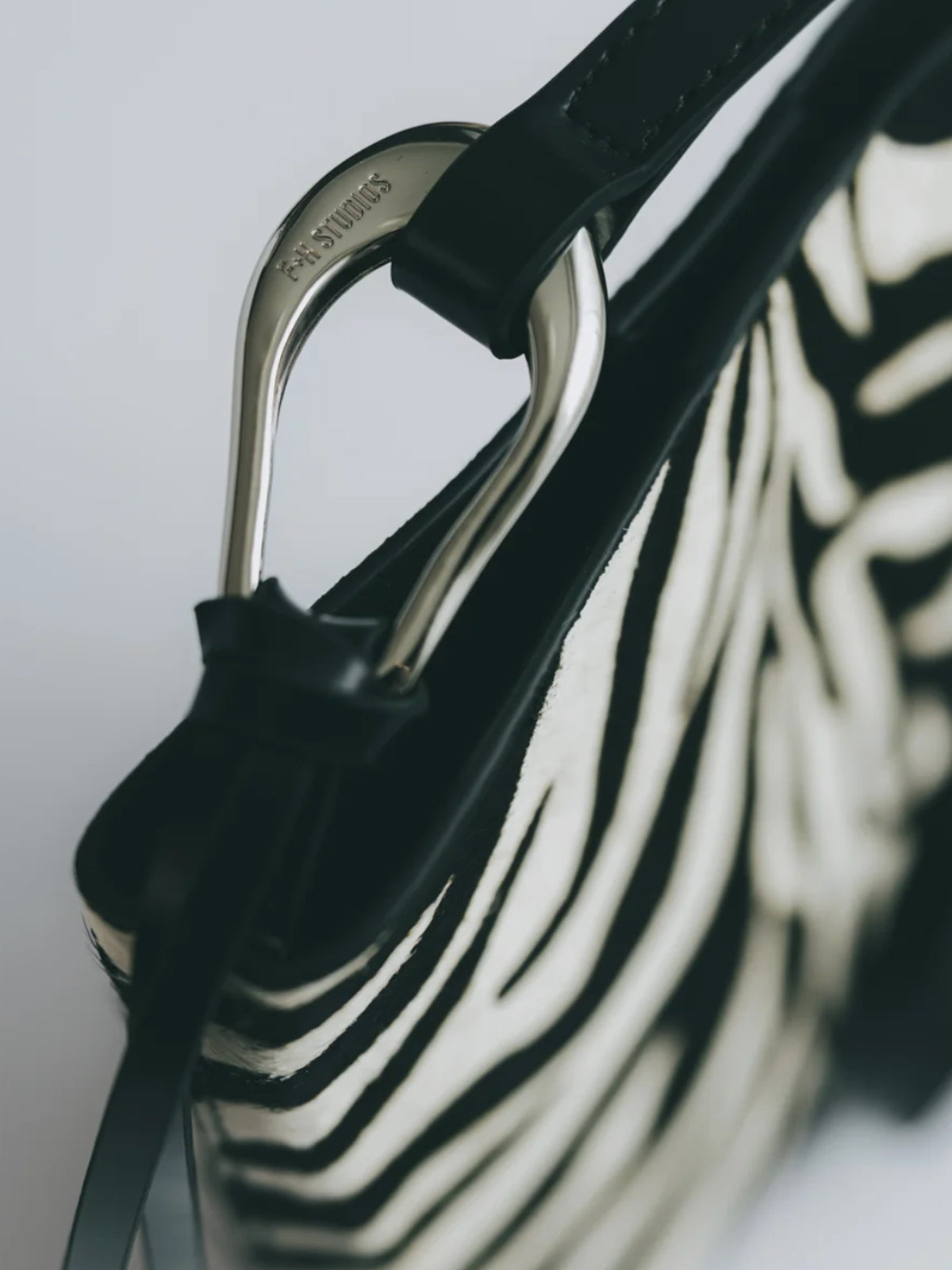 Formation Tote Bag - Zebra Calf Skin + Silver Hardware