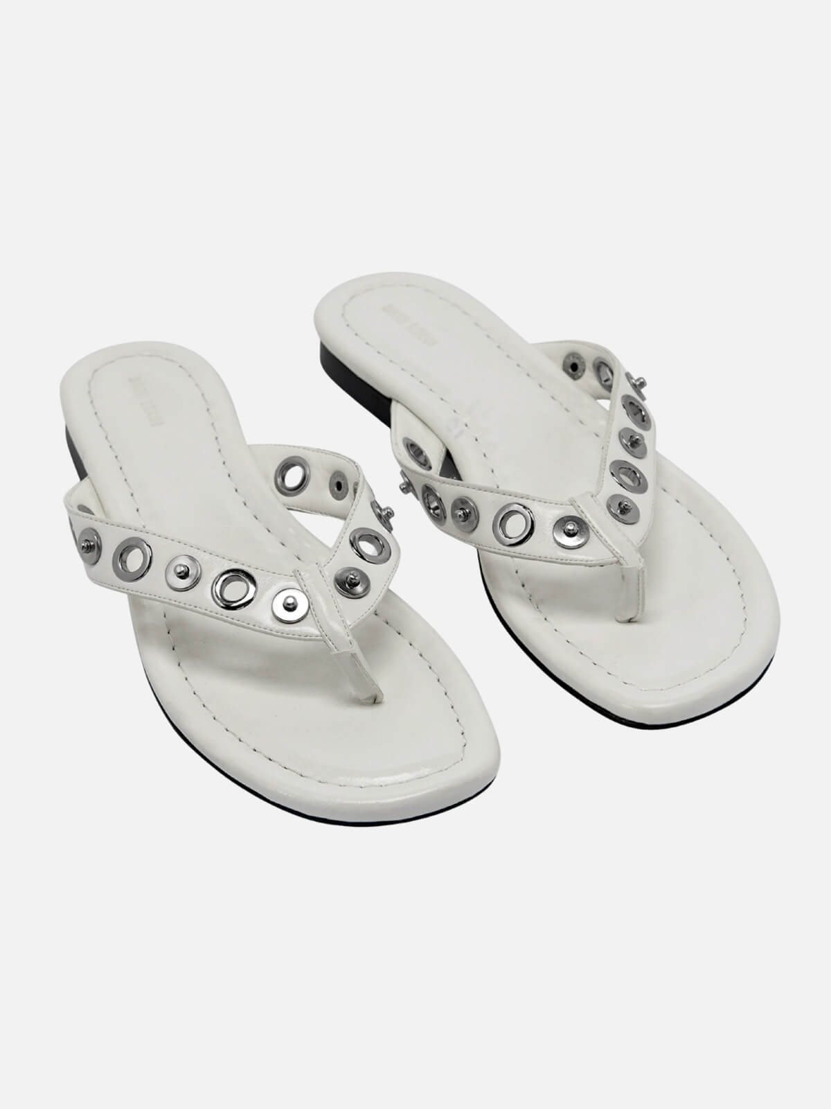 Eyelet Sandal - chalk