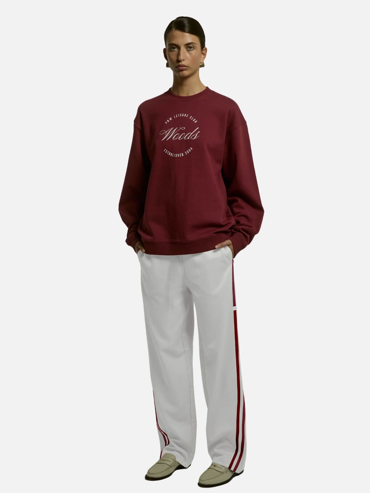 Club Woods Sweater - Deep Red Tops Viktoria & Woods 