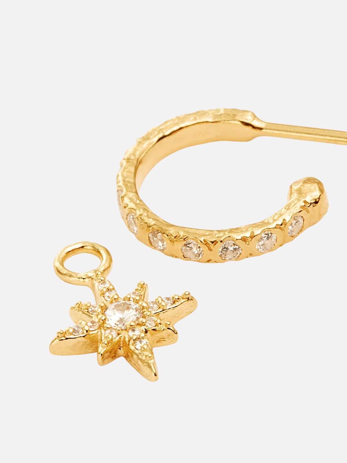 18k Gold Vermeil Dancing In Starlight Hoops Earrings By Charlotte 