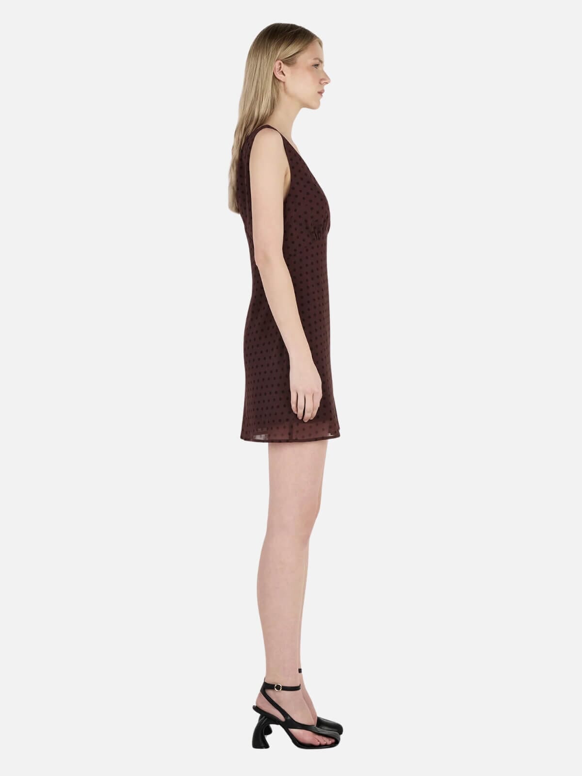 Quinn Mini Dress - Chocolate Polka Dresses & Jumpsuits Hansen and Gretel 