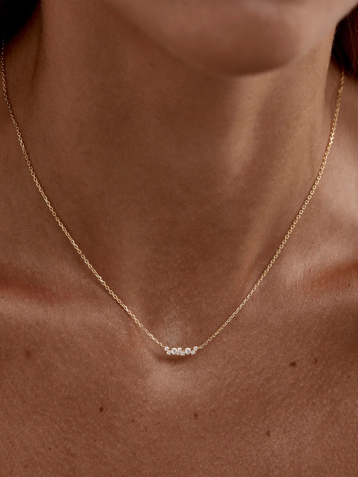18k Gold Vermeil Crystal Dust Necklace