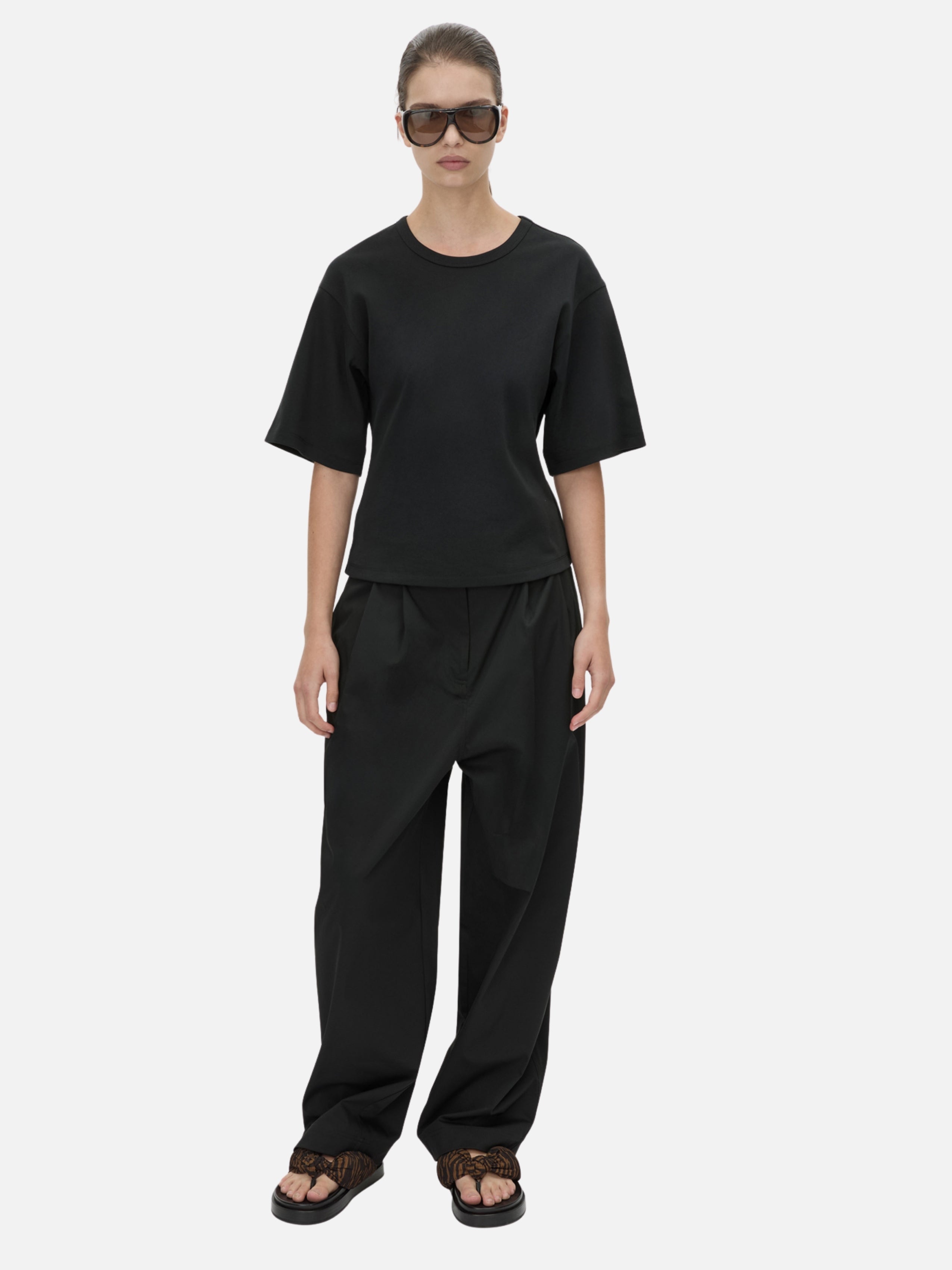 Alba Boxy Tee - Black