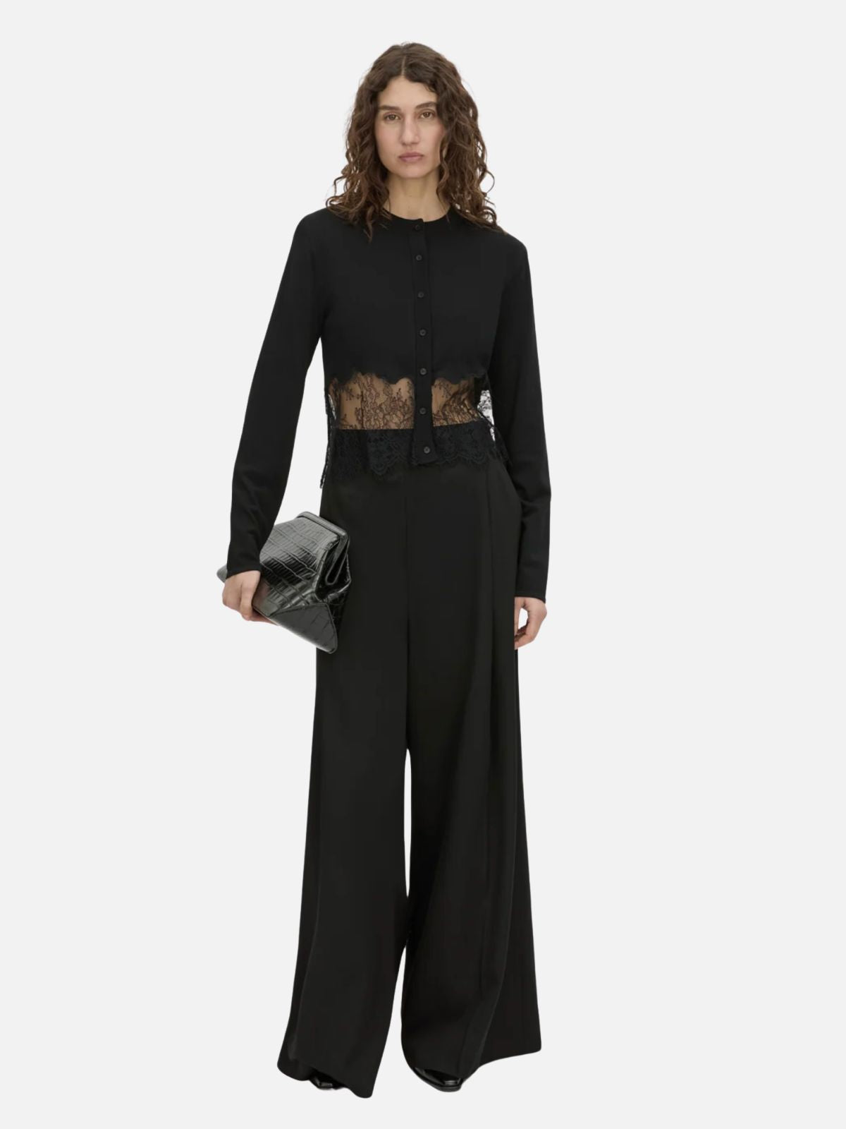 Cayana Lace Cardigan - Black