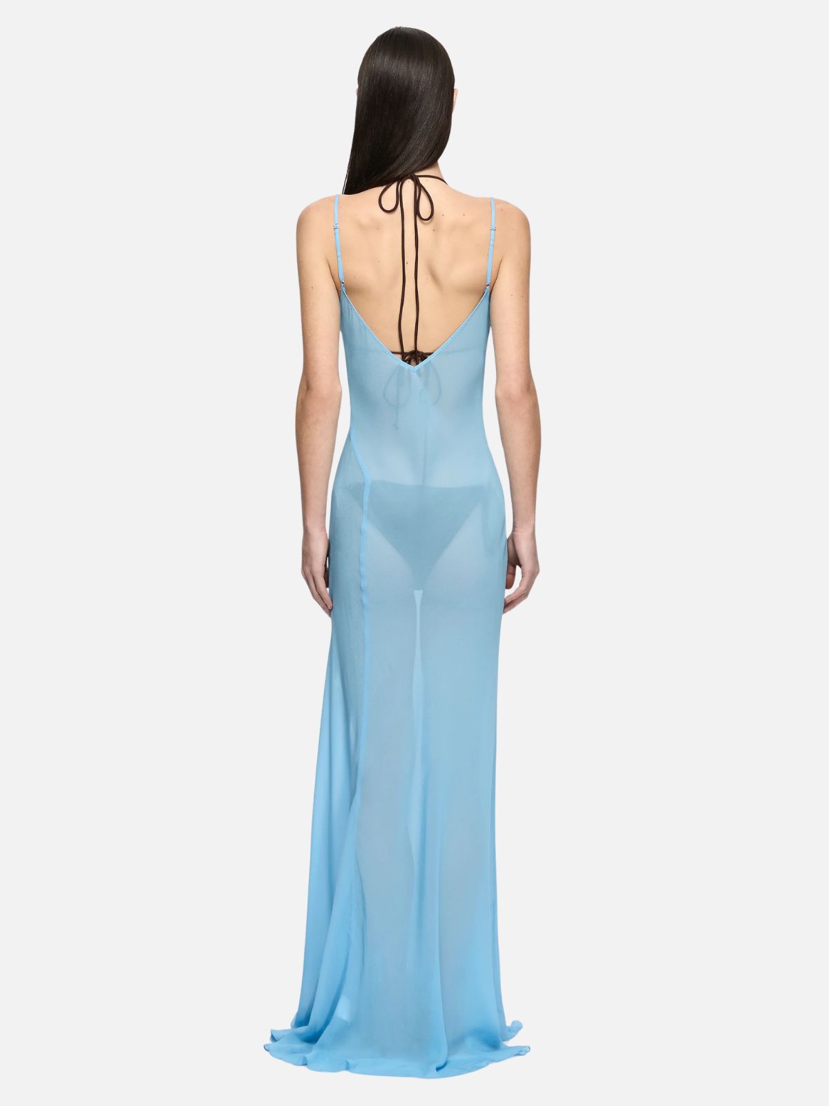 Clio Layered Maxi Dress - Bitter Chocazure Blue