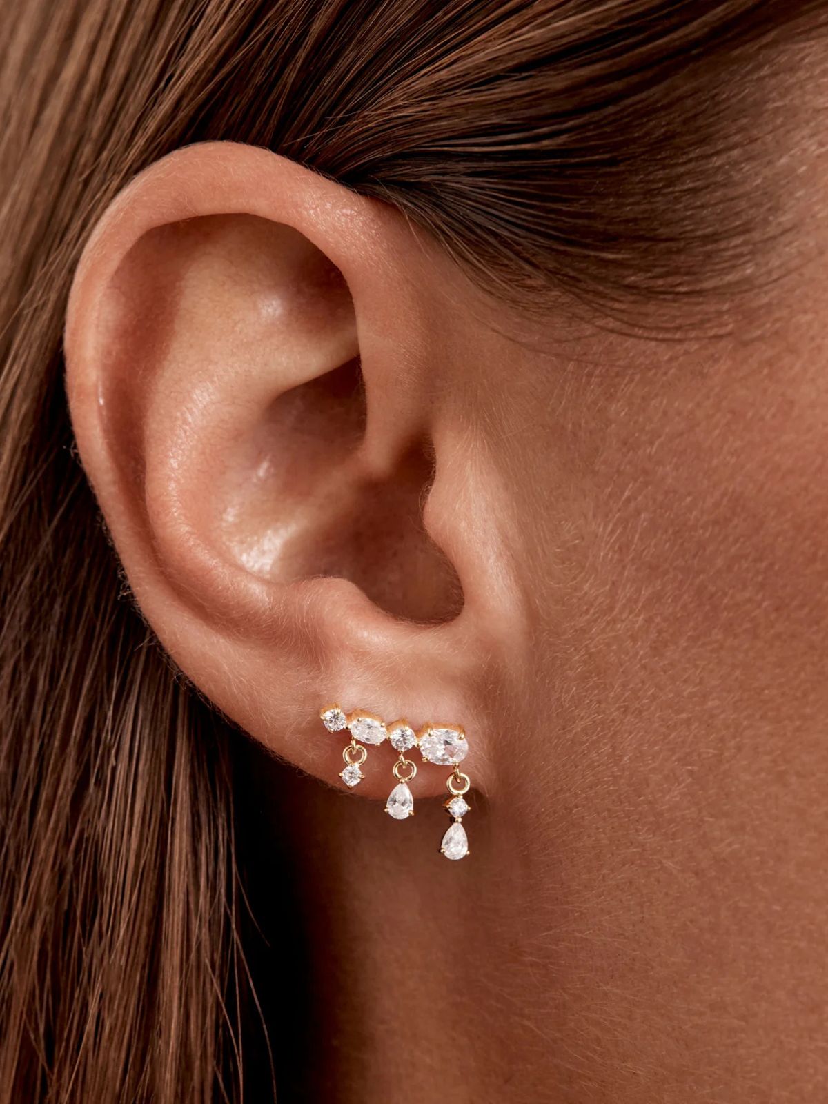 Cosmic Whisper Ear Crawler - 18k Gold Vermeil
