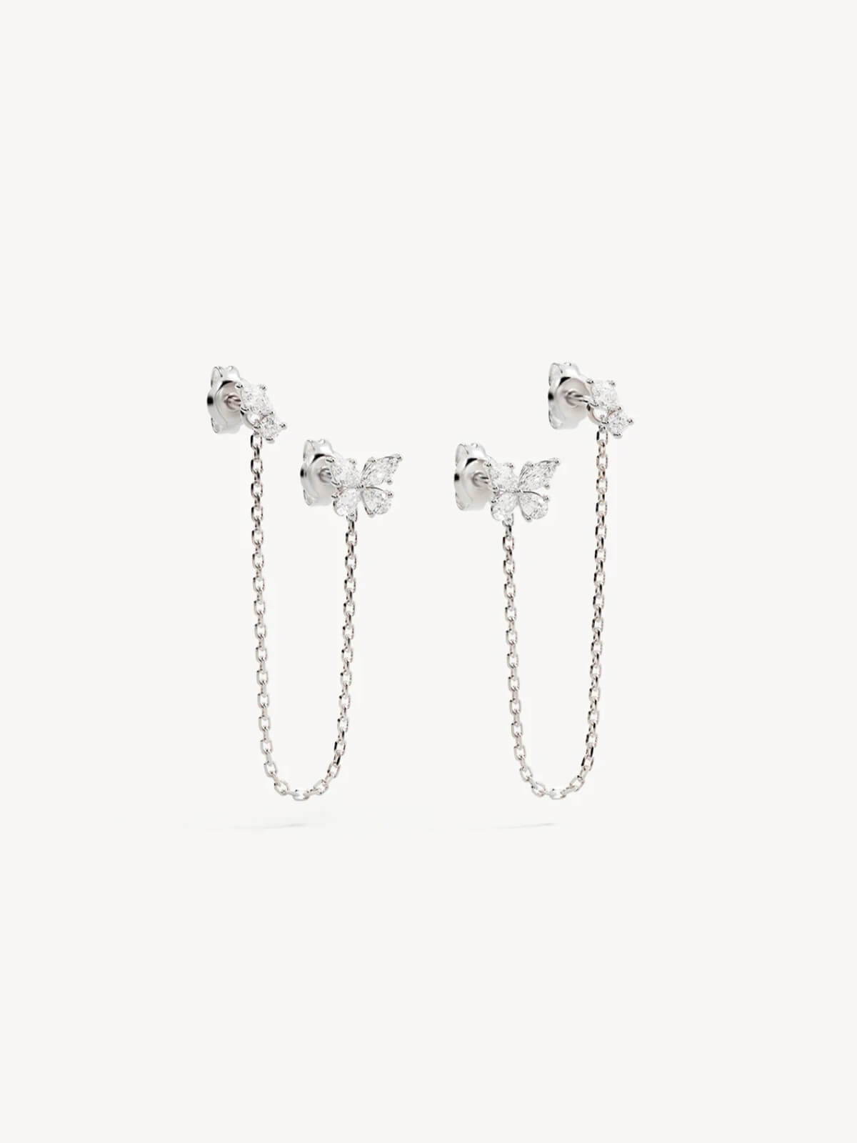 Dancing in the Wind Chain Earrings - Sterling Silver