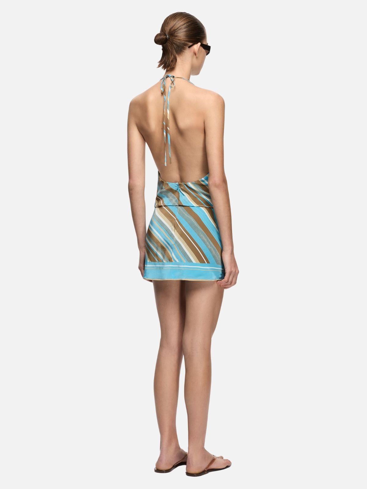 Elaris Mini Dress - Sandlewood Stripe