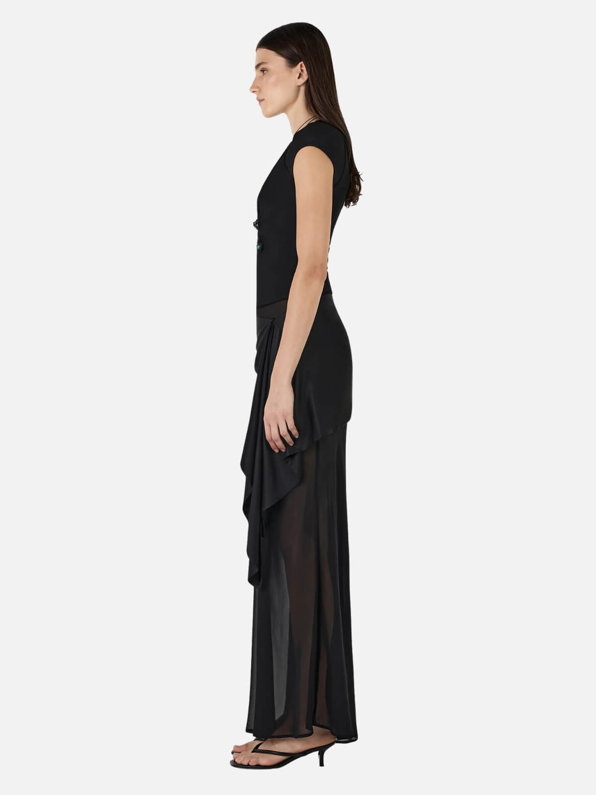 Vesper Silk Skirt - Black