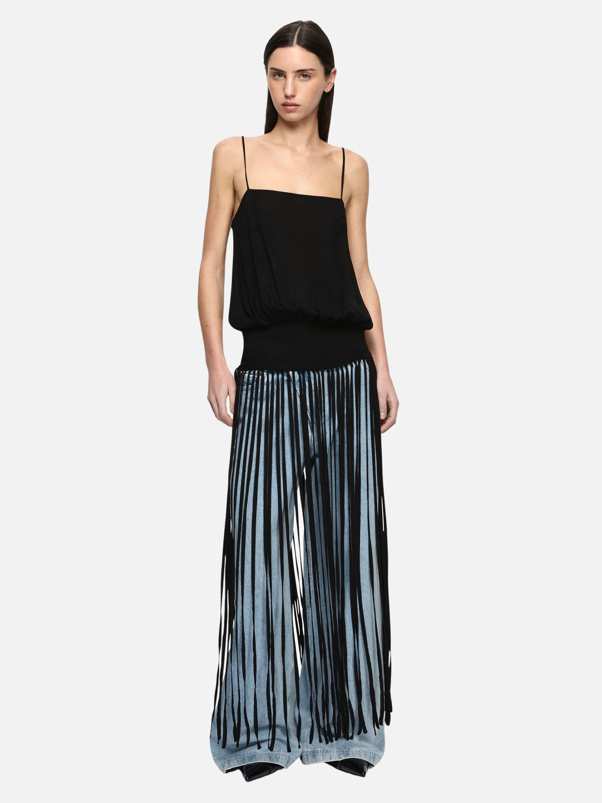 Melissa Fringe Top - Black