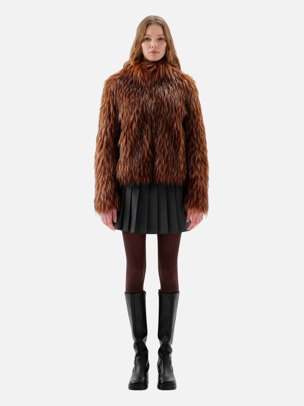 Fur Delish Jacket - Brown Raccoon