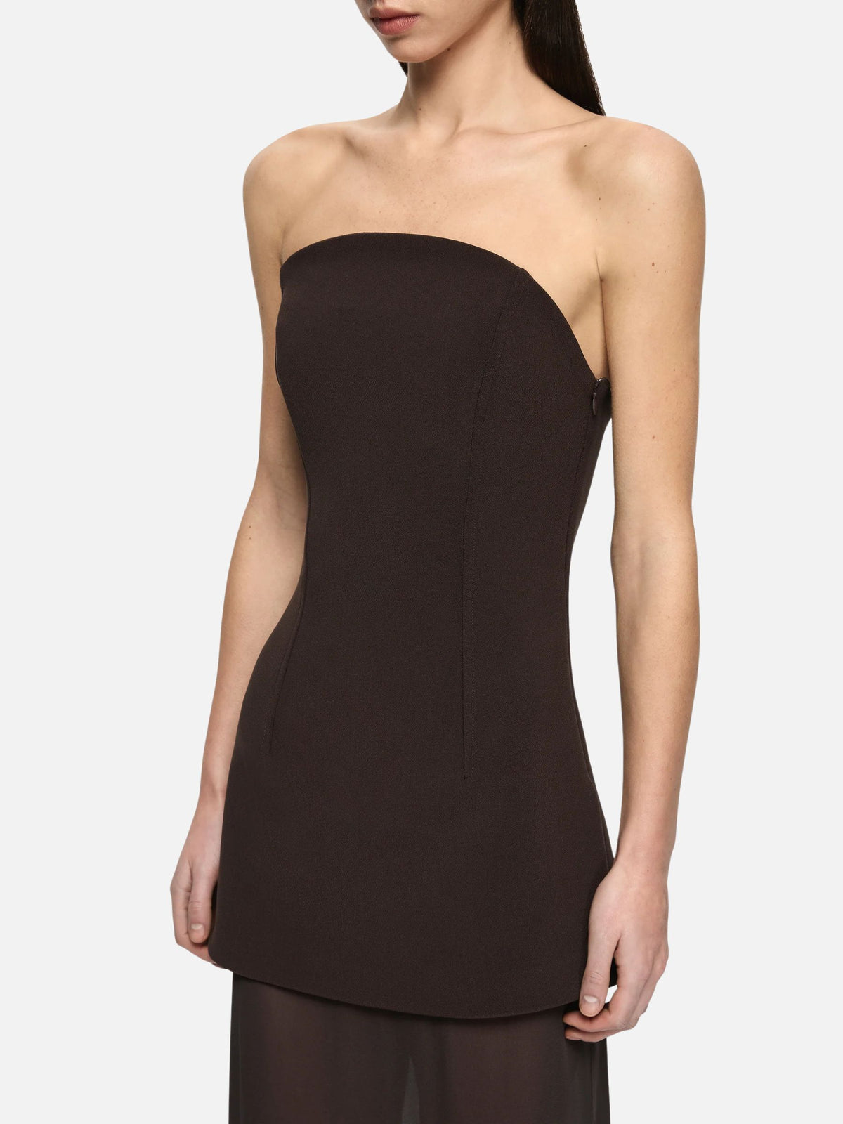 Theodora Strapless Maxi Dress - Espresso