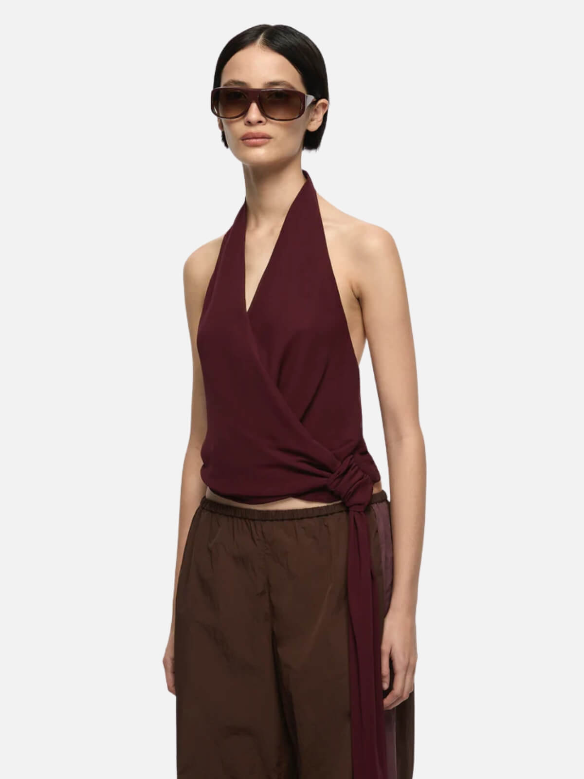 Amanda Halter Top - Raisin