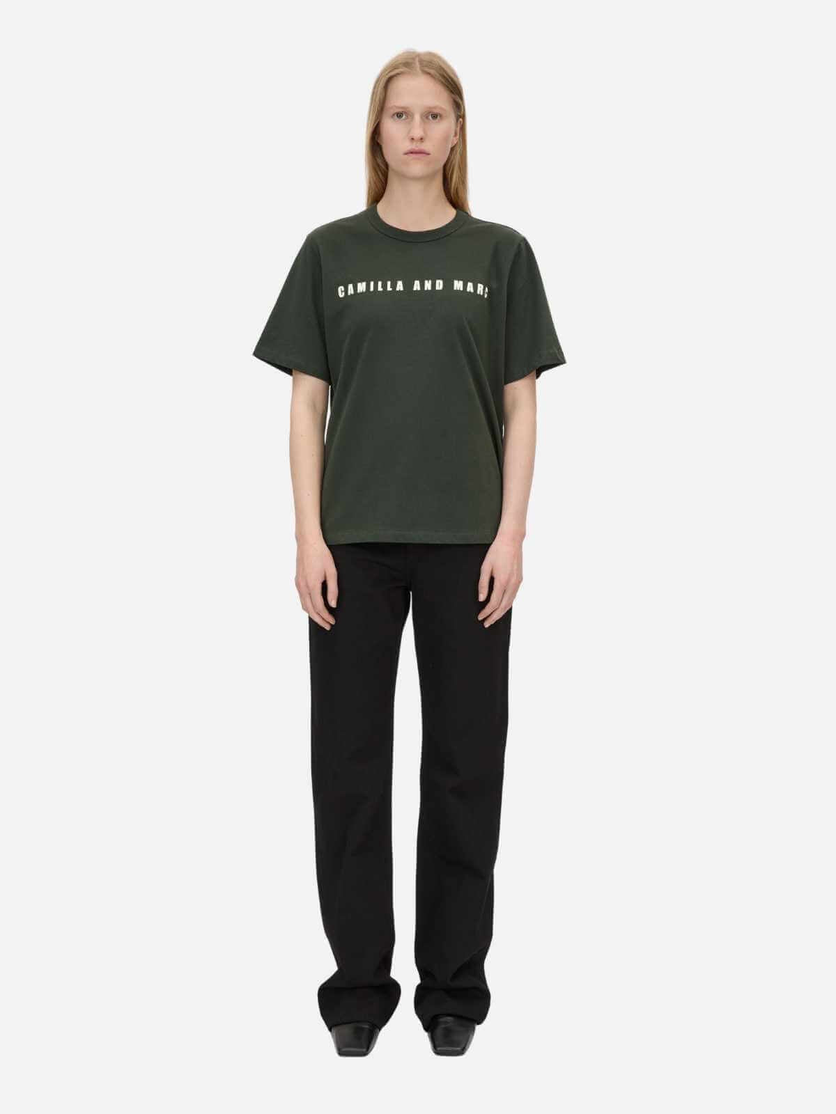 Anca Graphic Tee - Bottle Green