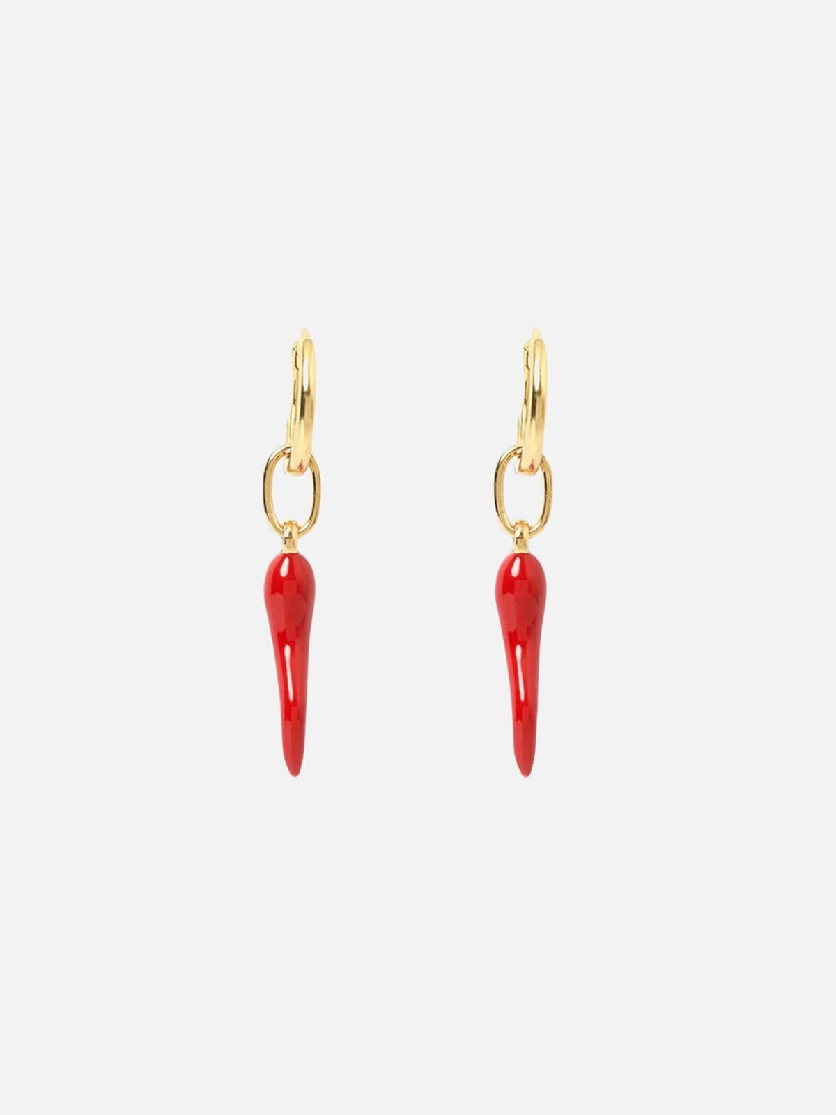 Cornicello Red Charm Earrings Earrings Arms Of Eve 