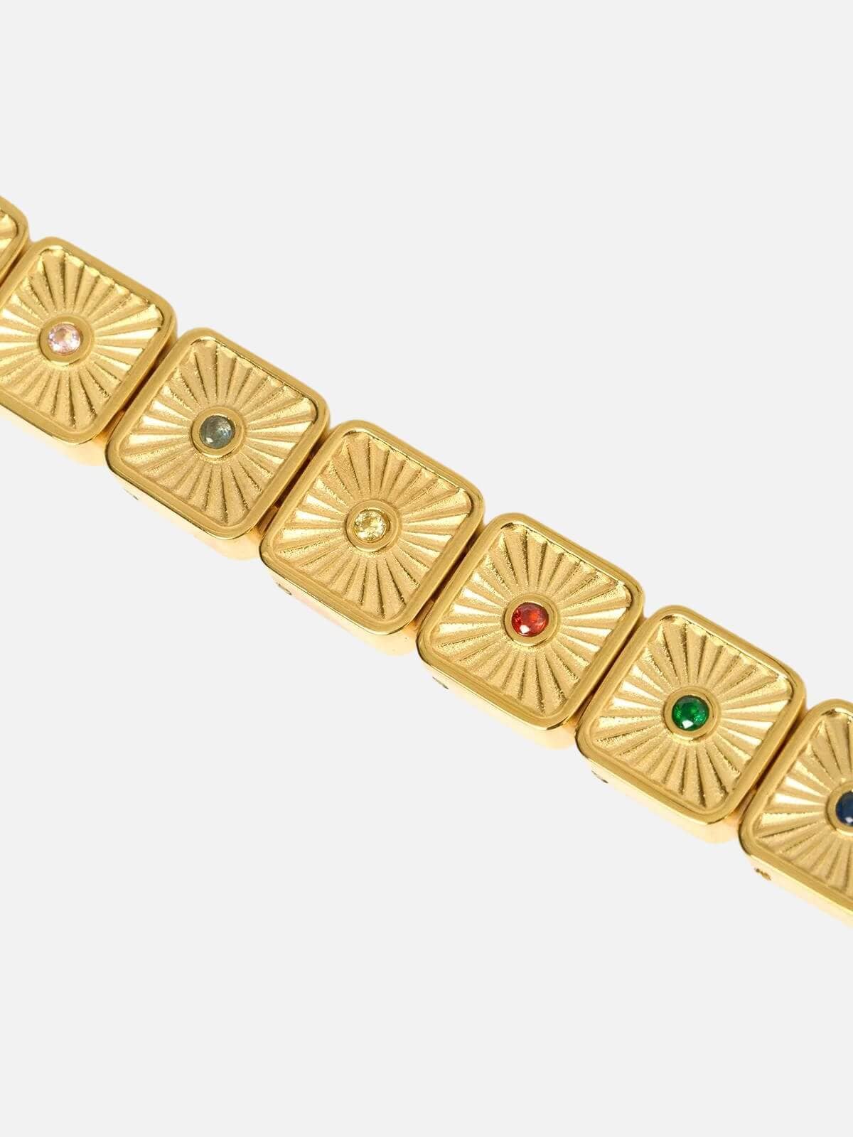 Arms Of Eve | Jasper Bracelet - Gold | Perlu