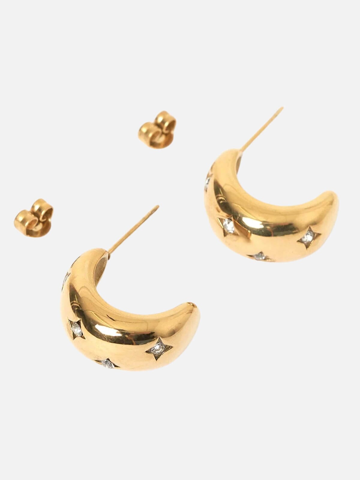 Arms Of Eve | Juelz Hoop Earrings - Stone | Perlu