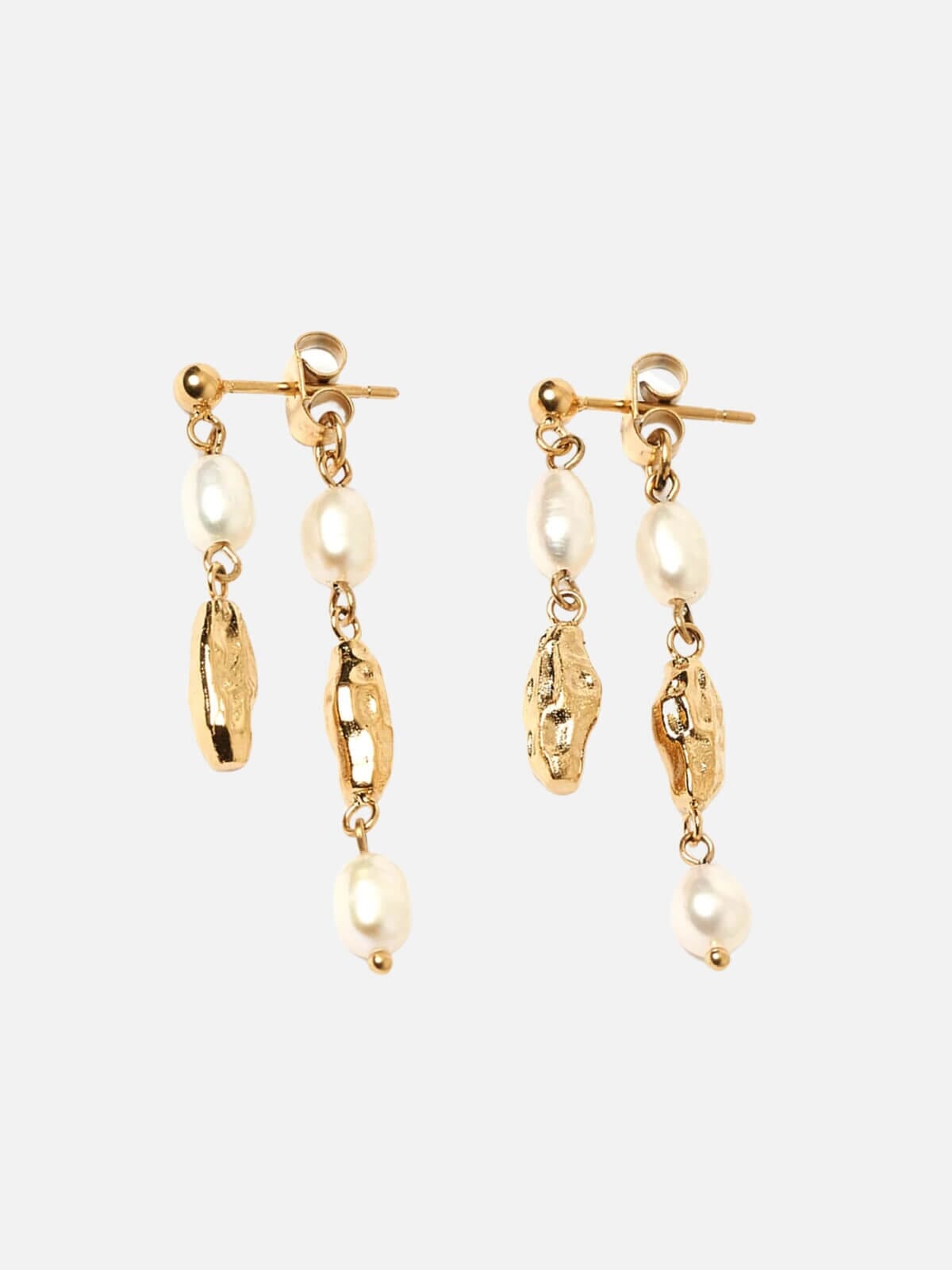 Mimi Pearl and Gold Earrings Earrings Arms Of Eve 