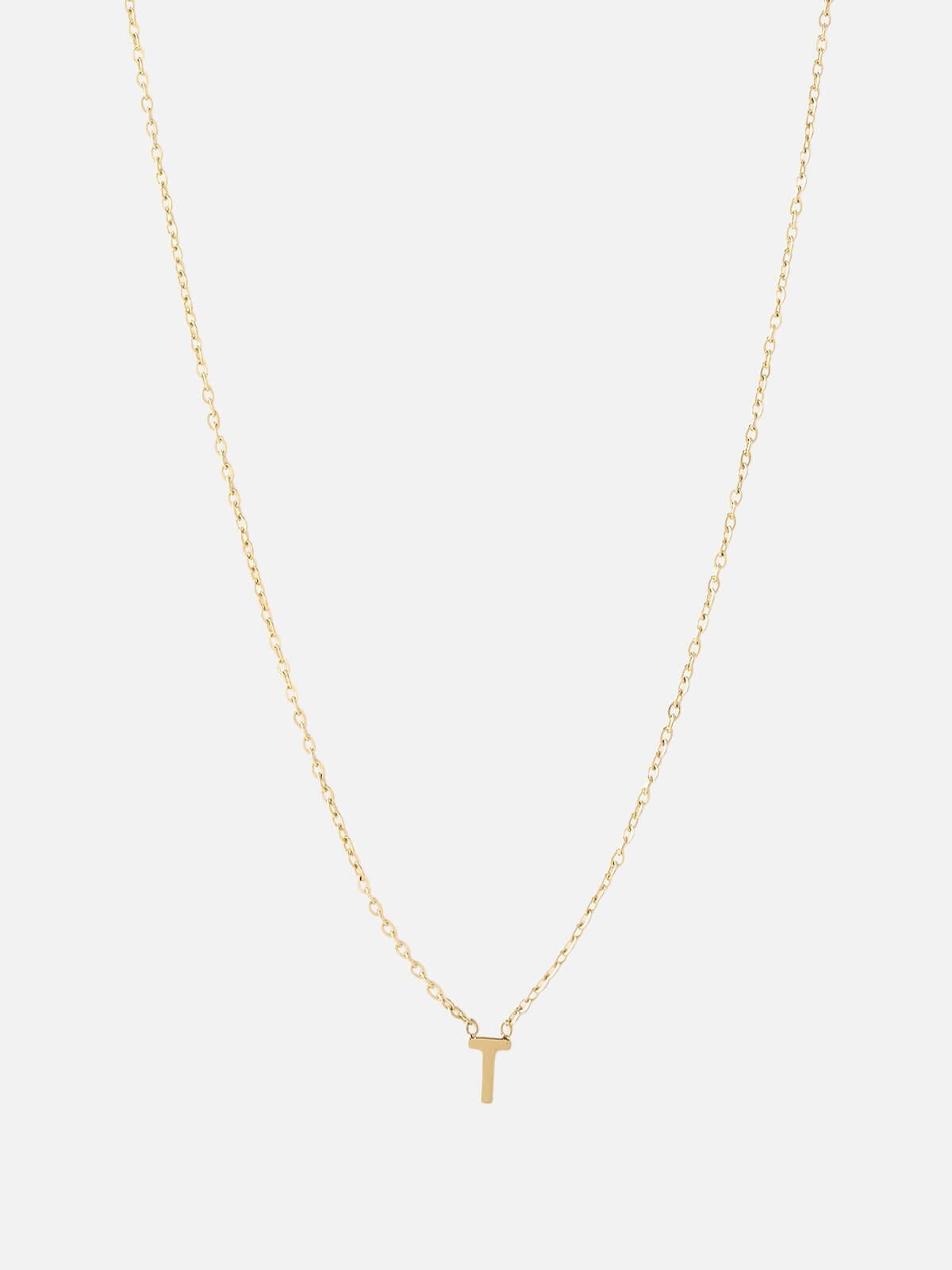 Mini Initial Necklace - Gold Necklaces Arms Of Eve T 