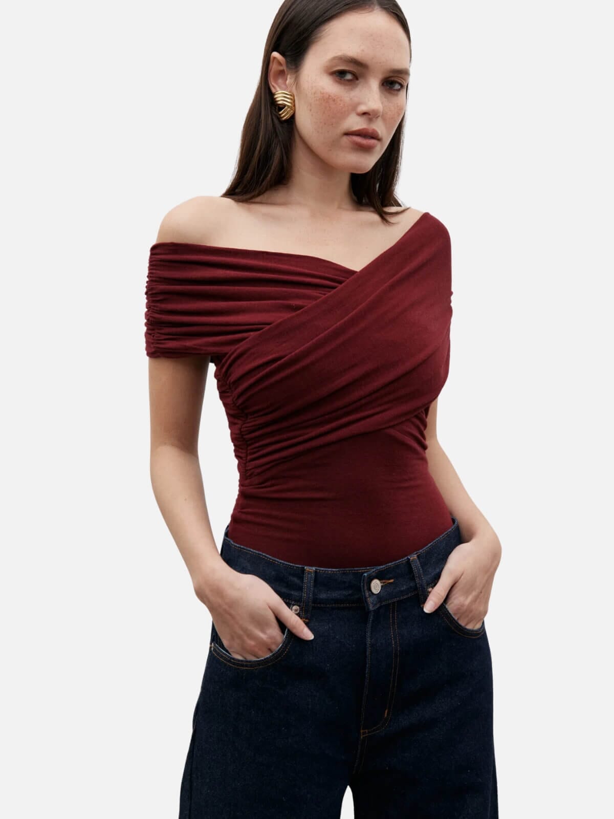 Bayse | Ariana Bodysuit - Wine | Perlu