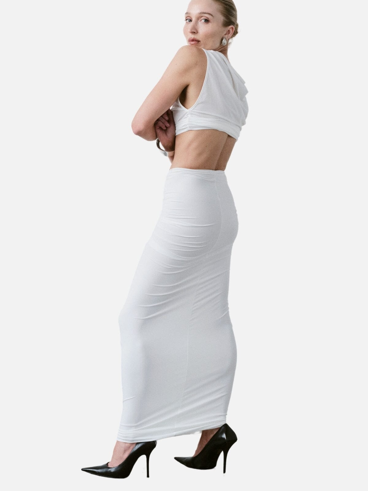Bayse | Manhattan Maxi Skirt - White | Perlu