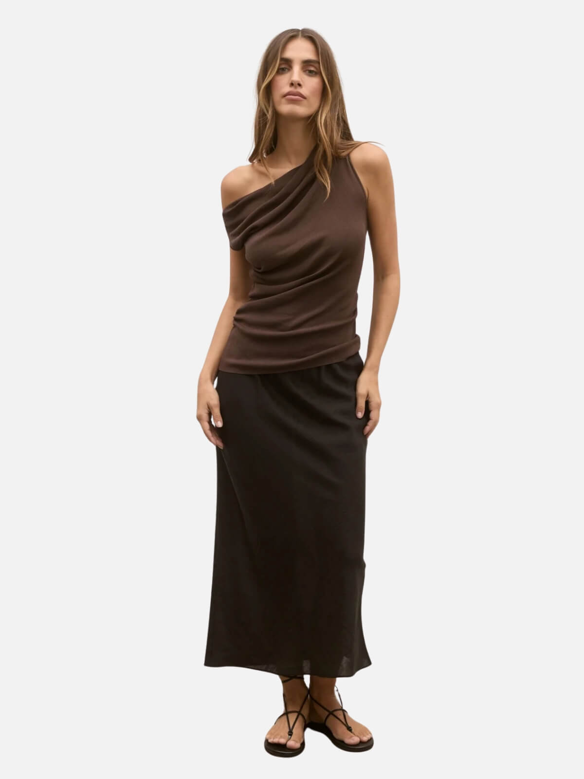 Monet Knit Top - Coffee