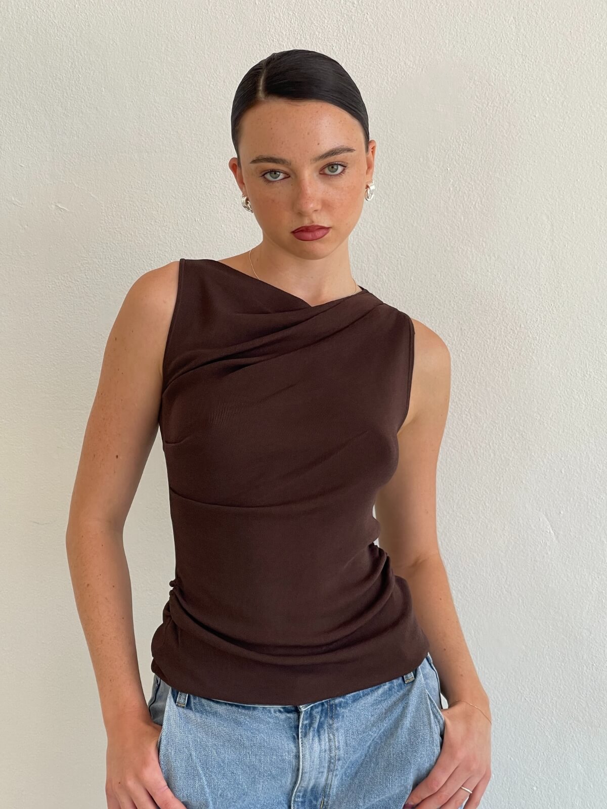 Monet Knit Top - Coffee