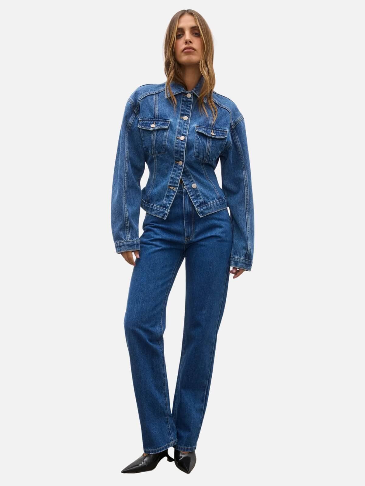 Bayse | Violet Denim Jacket - Denver Blue | Perlu