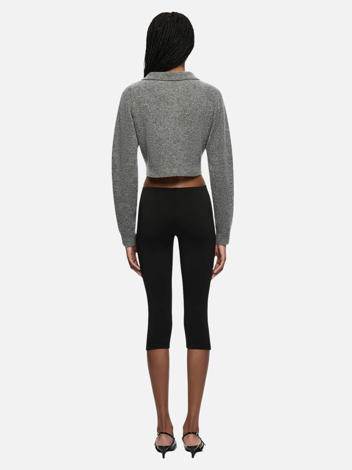 Ada Cropped Cardi - Charcoal