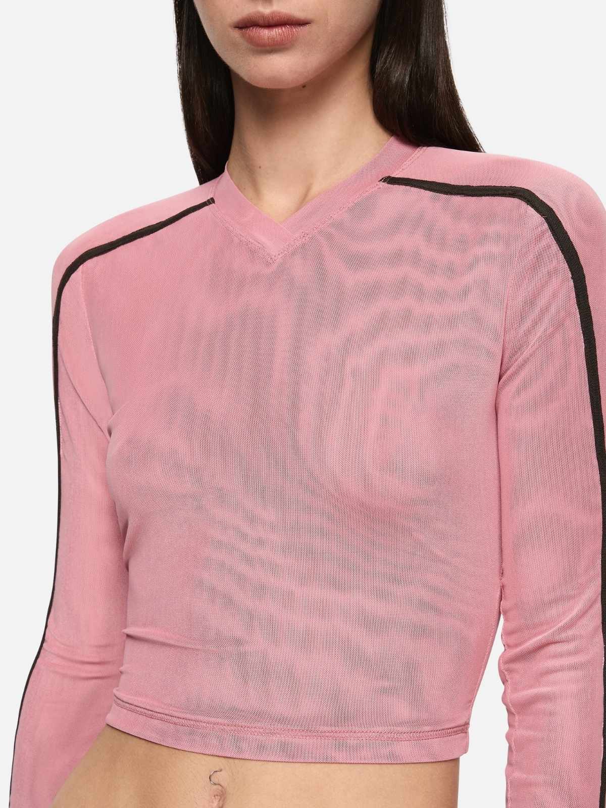 Alyna Long Sleeve Top - Blush/Bitter Choc