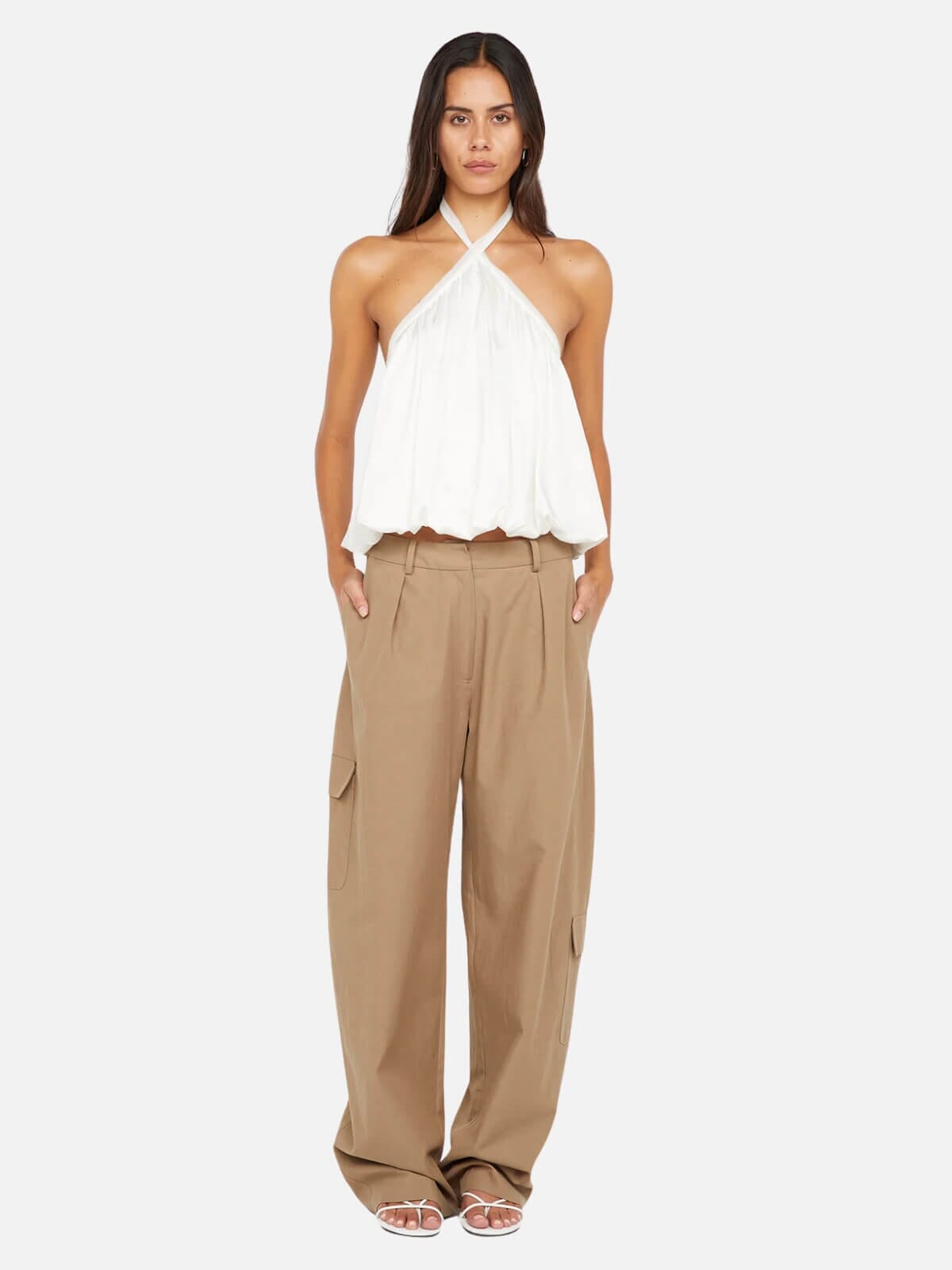 Bec + Bridge | Amiah Halter Top - Ivory | Perlu