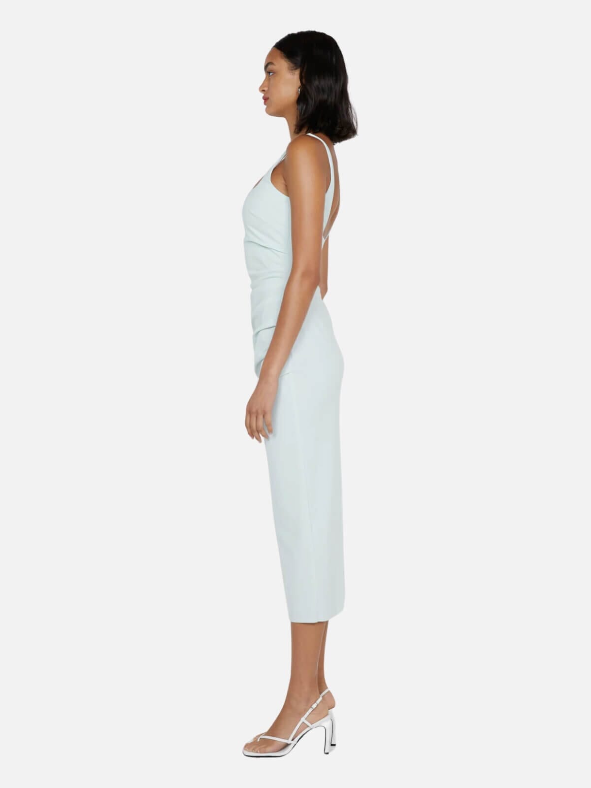 Aveline Tuck Midi Dress - Ocean Mist