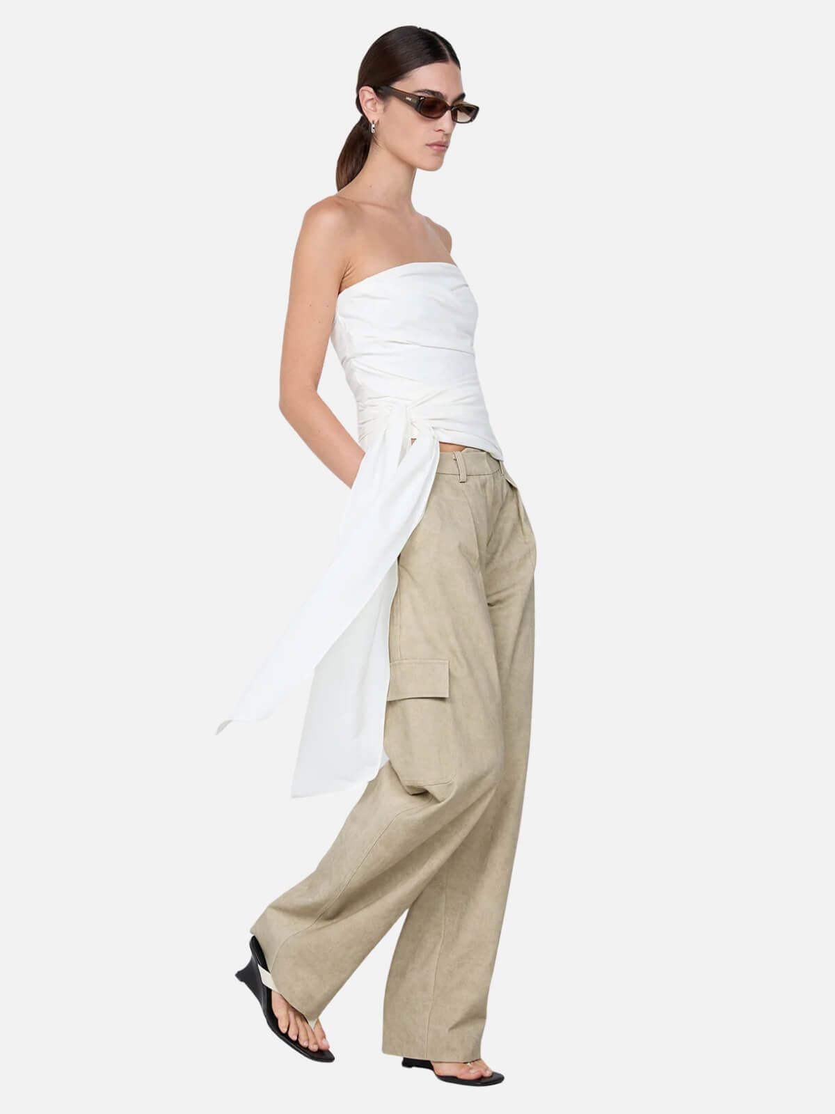 Belle Strapless Top - Ivory