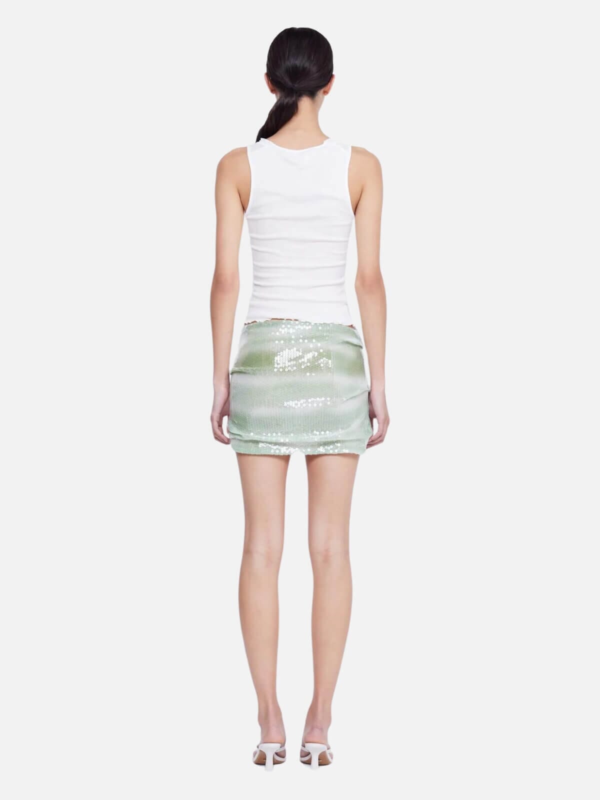 Bec + Bridge | Brydie Tuck Mini Skirt - Mint Ombre | Perlu